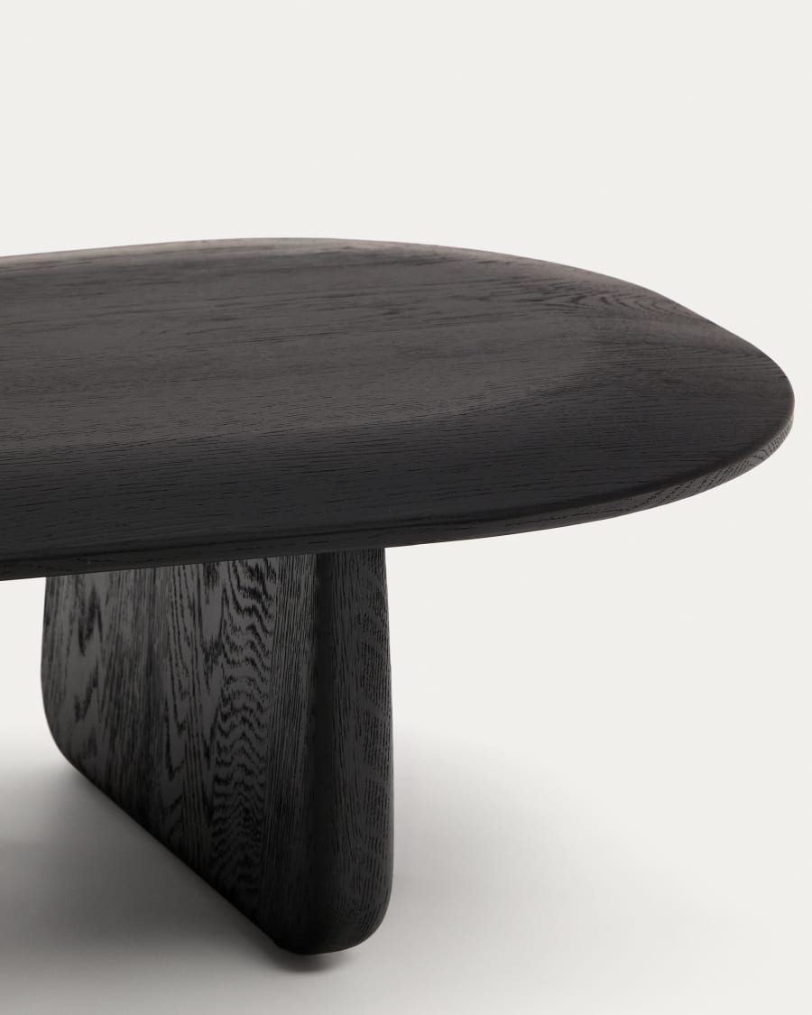 Pirita Couchtisch schwarzes Eichenholz Holz
