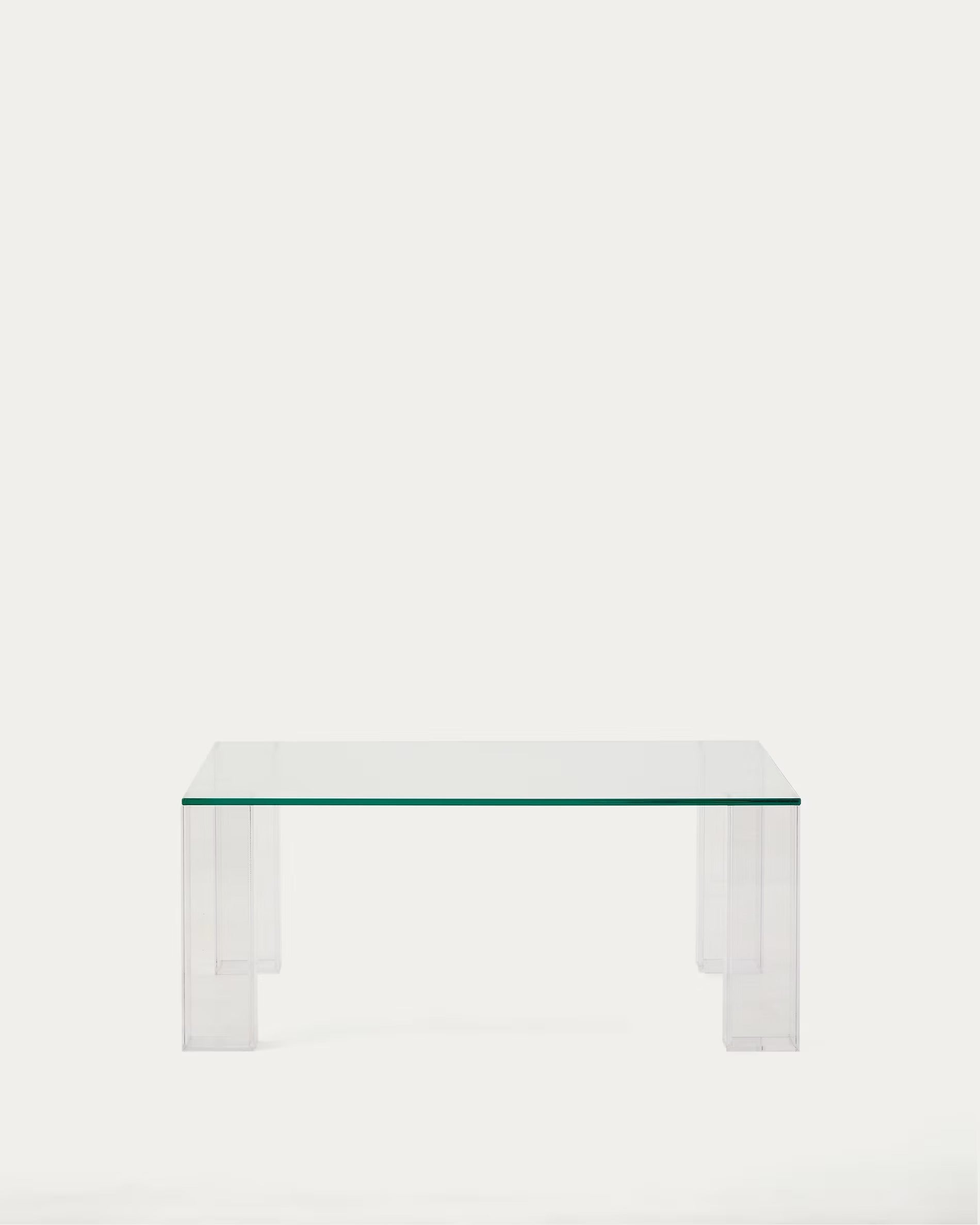 Square Coffee Table ADULARIA tempered transparent glass