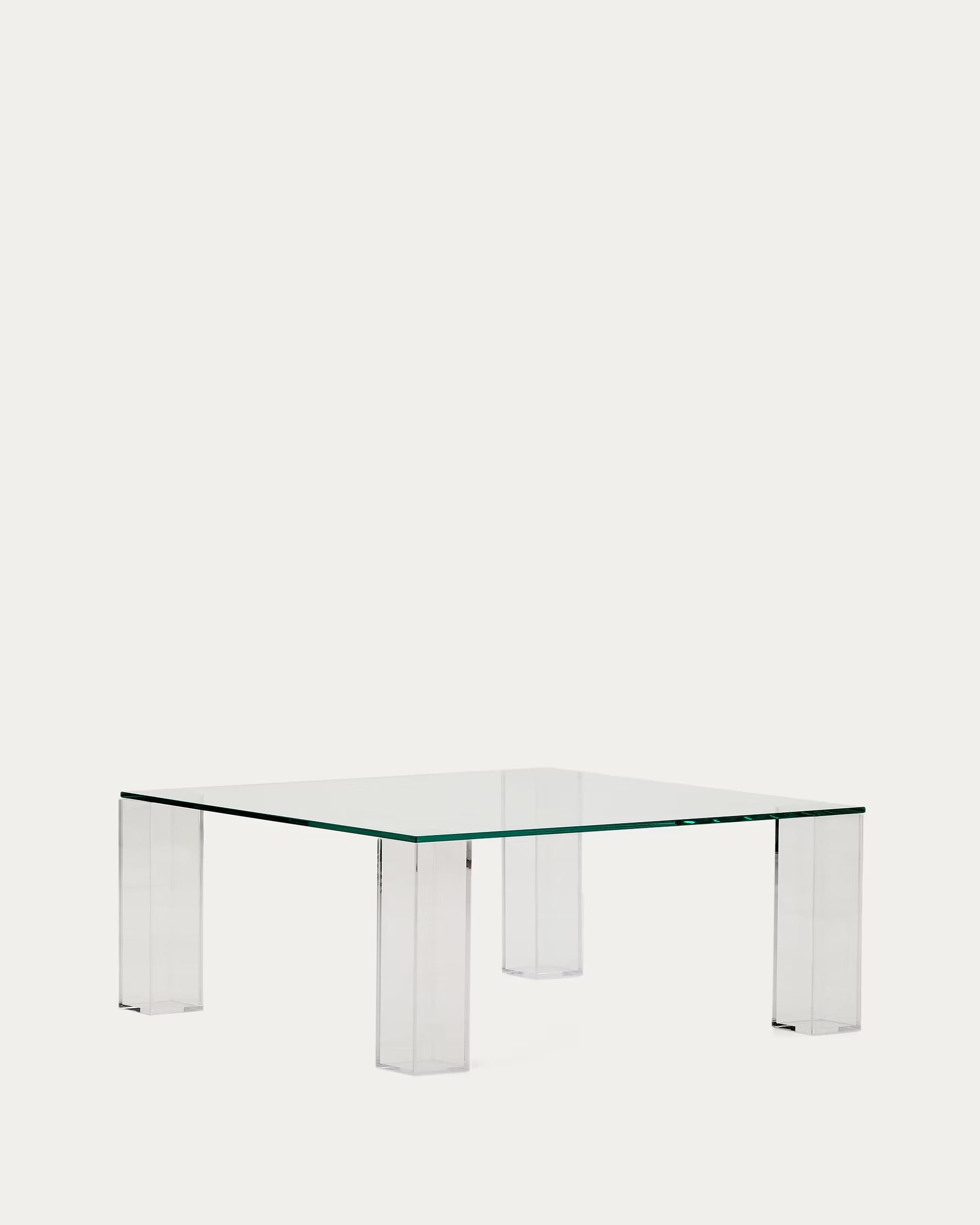 Square Coffee Table ADULARIA tempered transparent glass