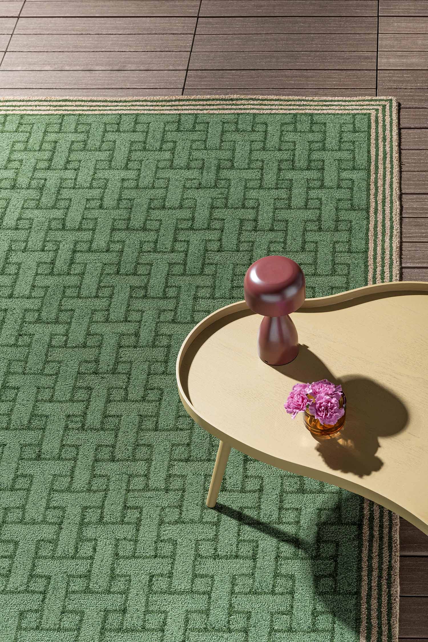 T-monogram external rug Jade green