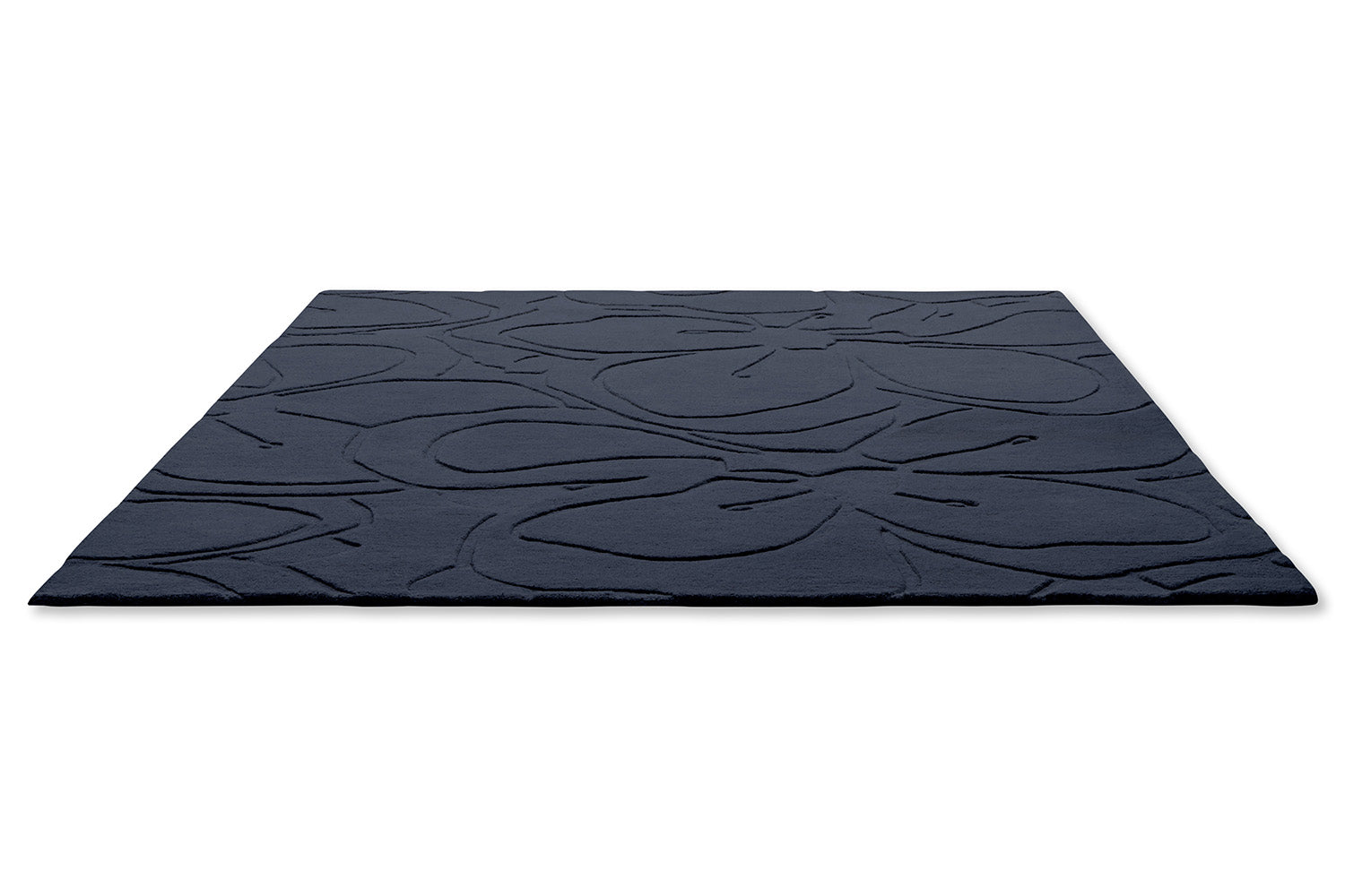 Romantic Magnolia rug navy blue
