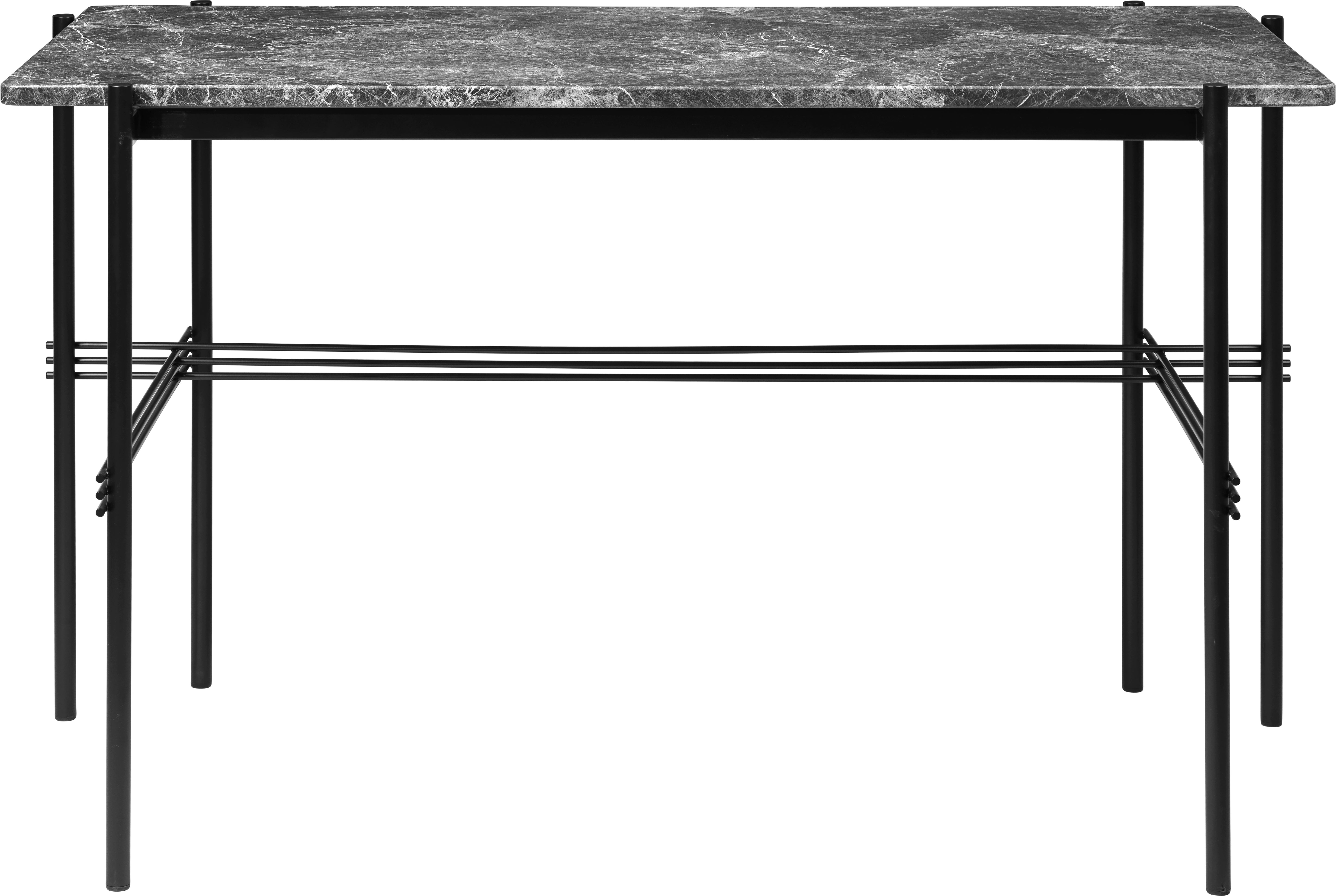 TS desk gray marble with black base