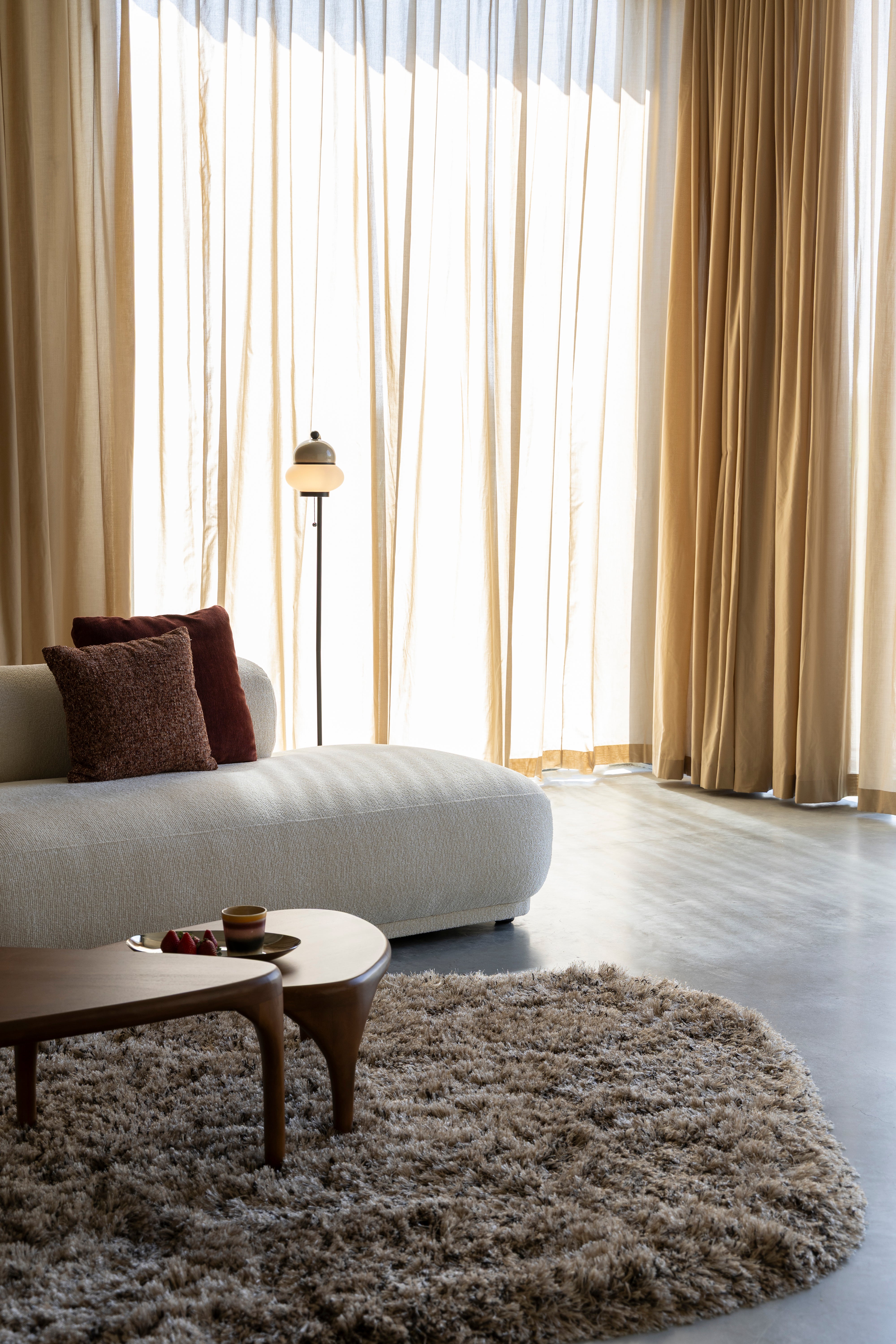 TASTY long-pile rug in brown