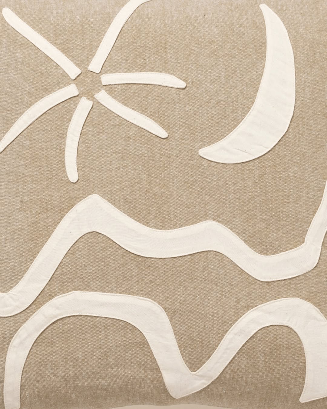 Dekokissen KOVE APPLIQUÉ beige
