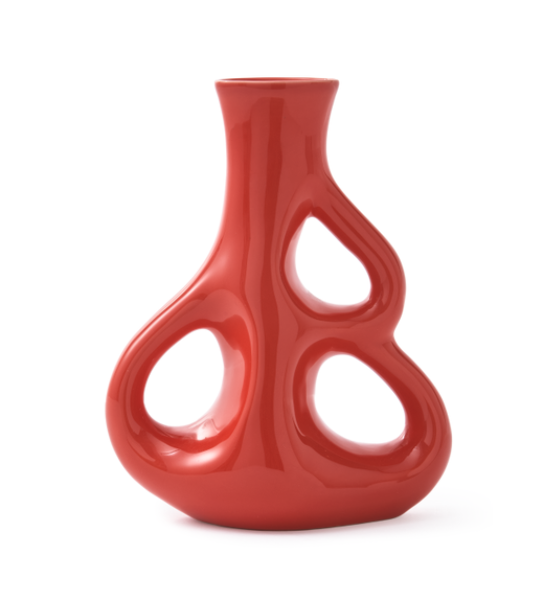 Vase THREE EARS korallenrot