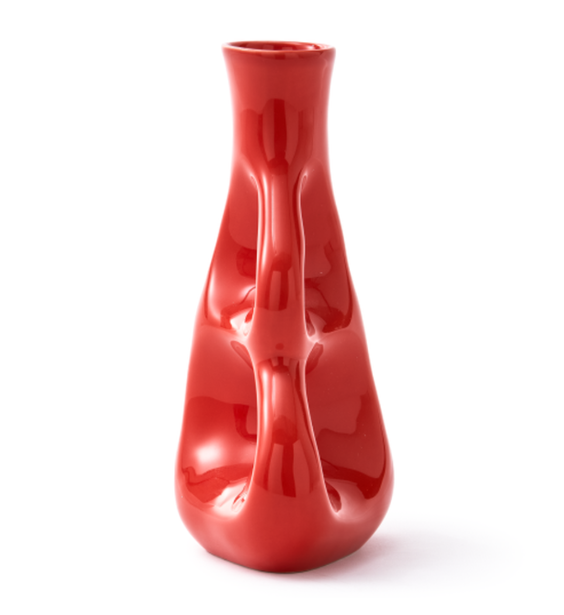 Vase THREE EARS korallenrot