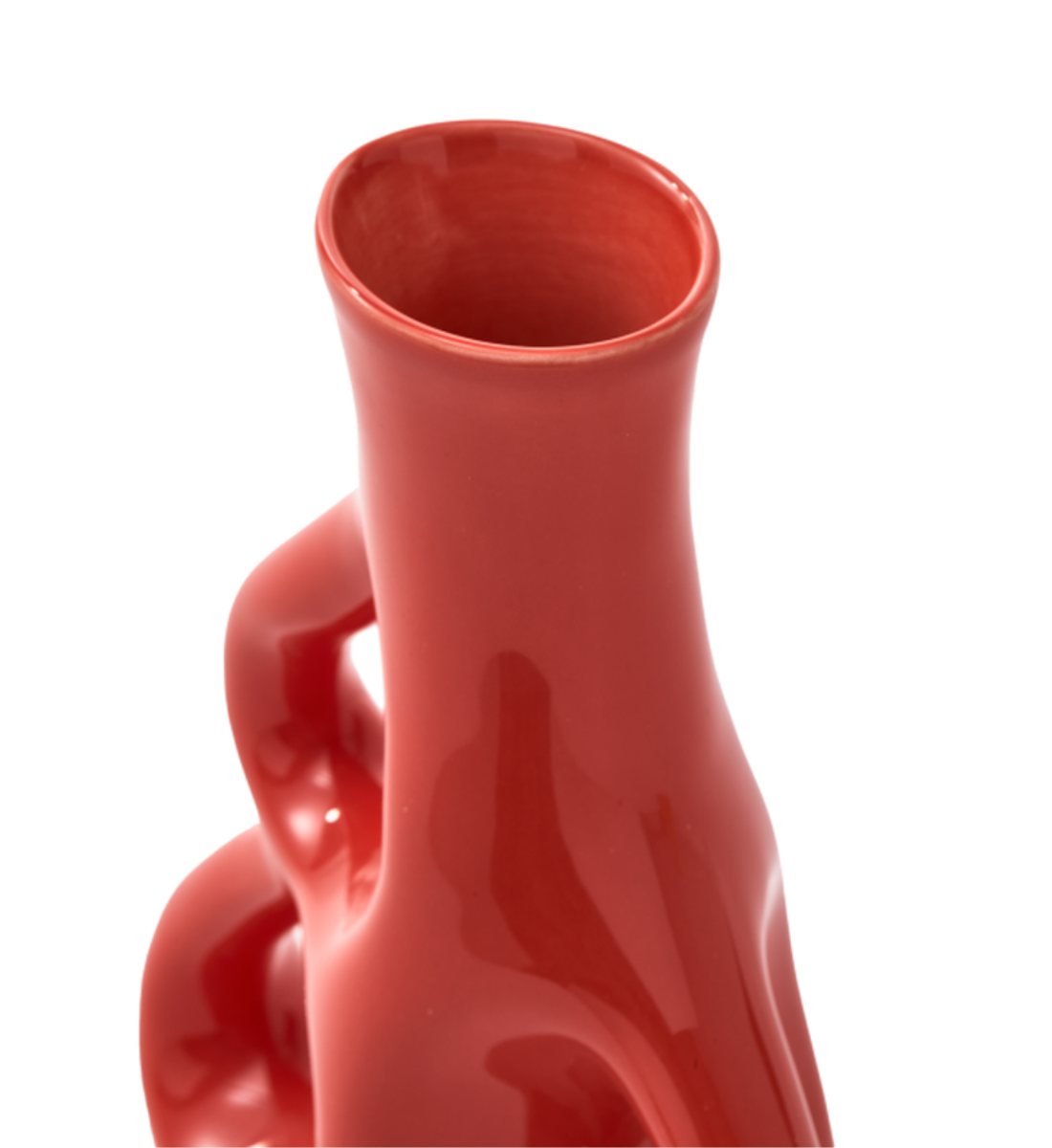 Vase THREE EARS korallenrot