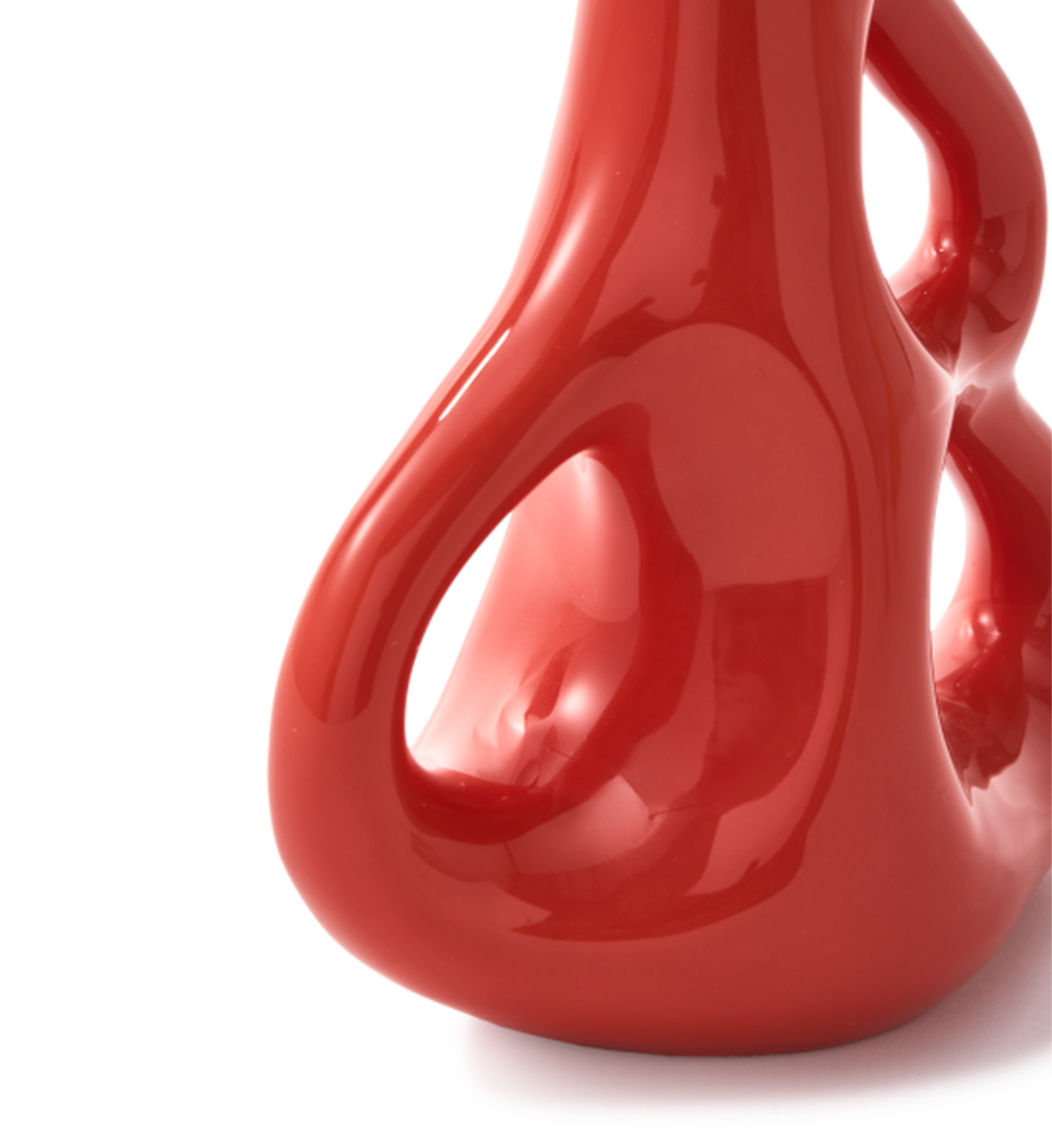 Vase THREE EARS korallenrot