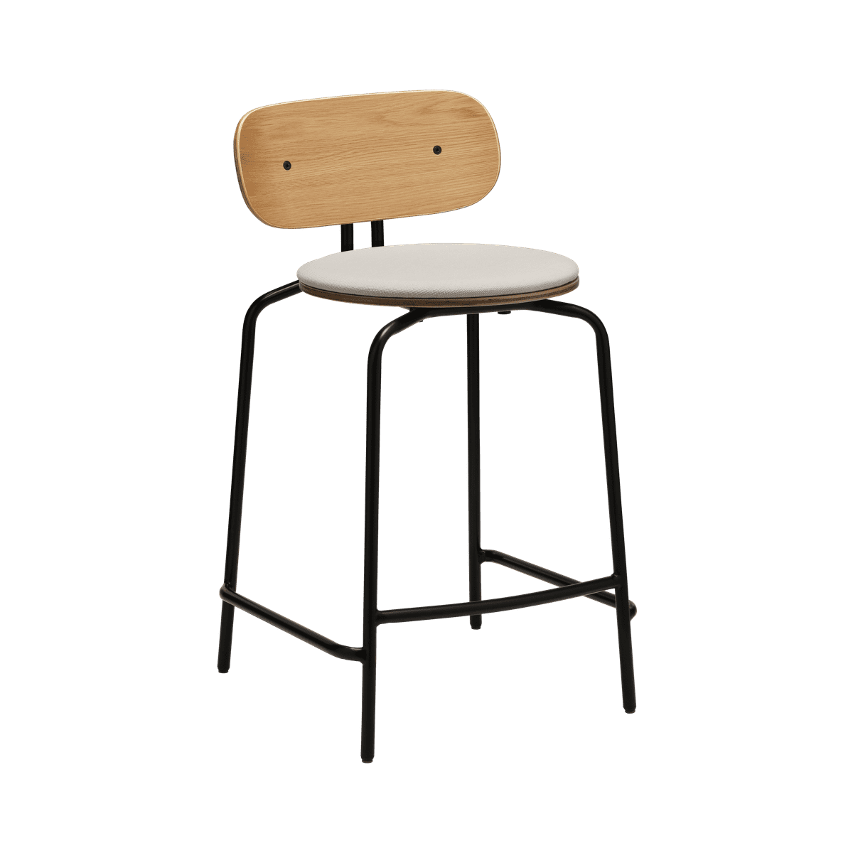 Beige neugieriger Hoker mit einer schwarzen Basis