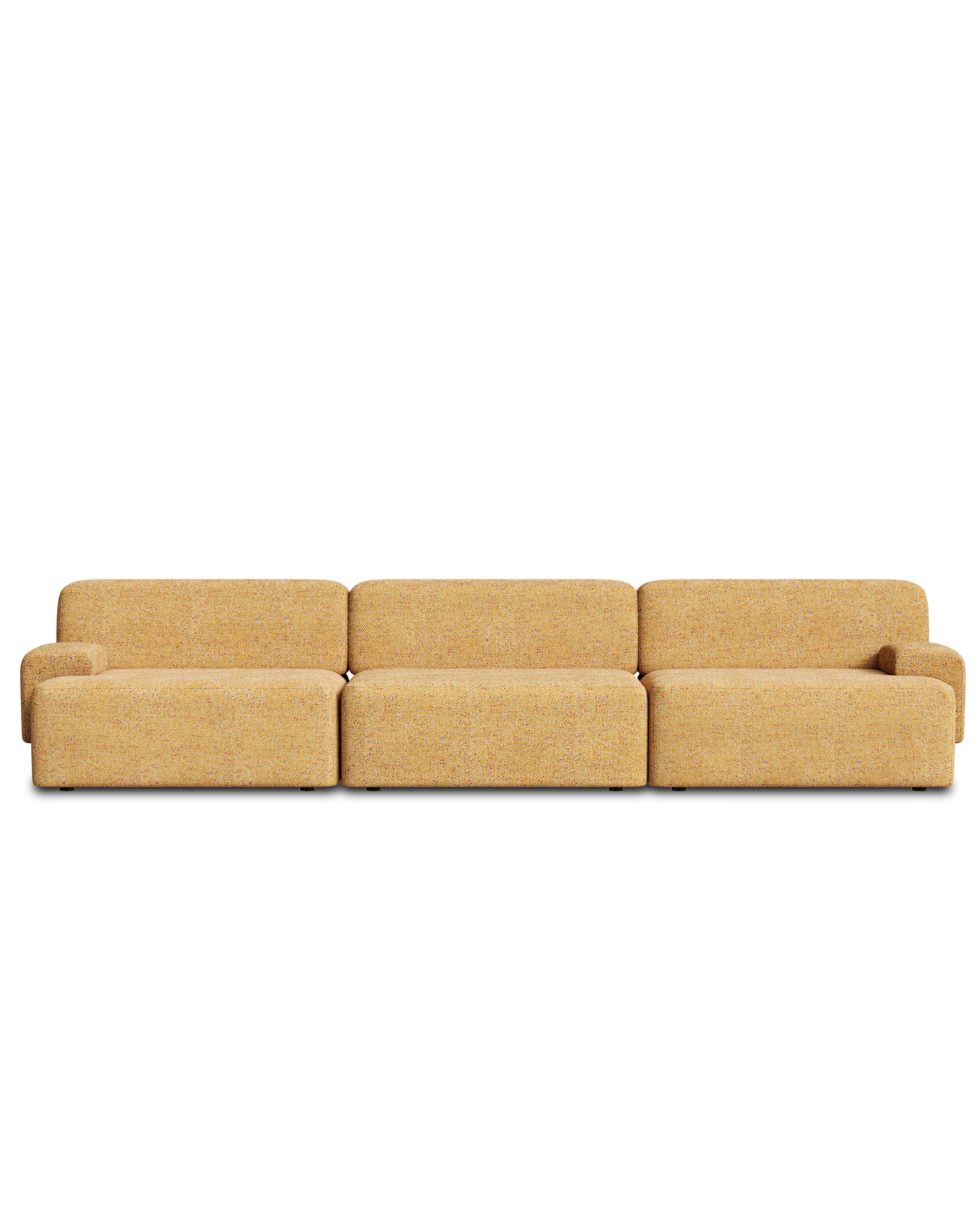 Modulares 3-Sitzer-Sofa UMI herbstliches Orange