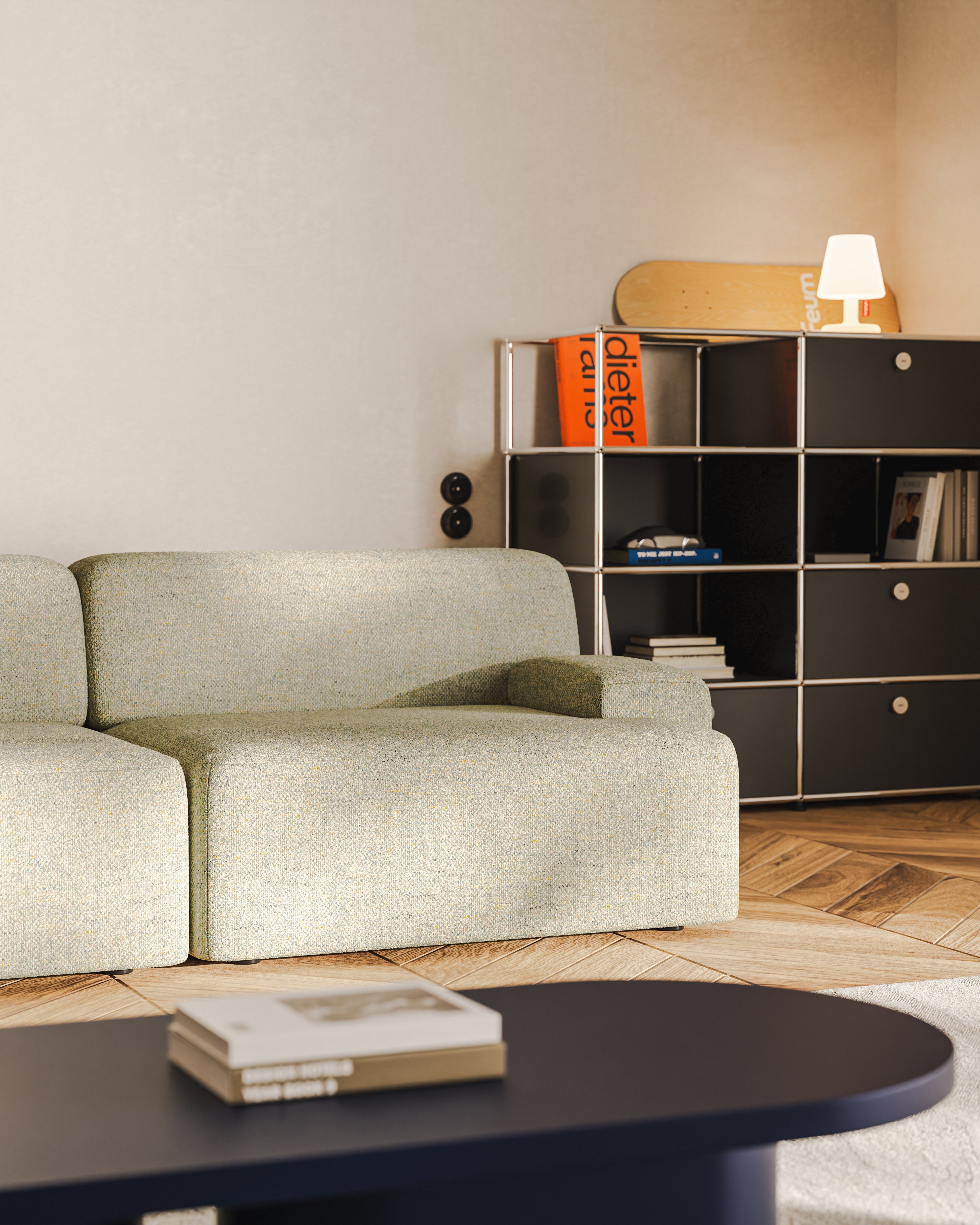 Modular 3-Seater Sofa UMI Light Green