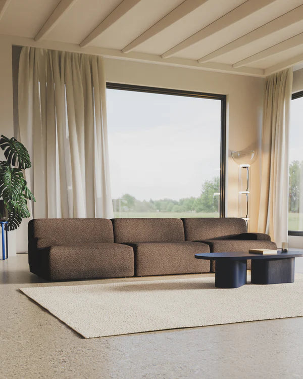 Sofa modułowa UMI - element prawostronny brązowy
