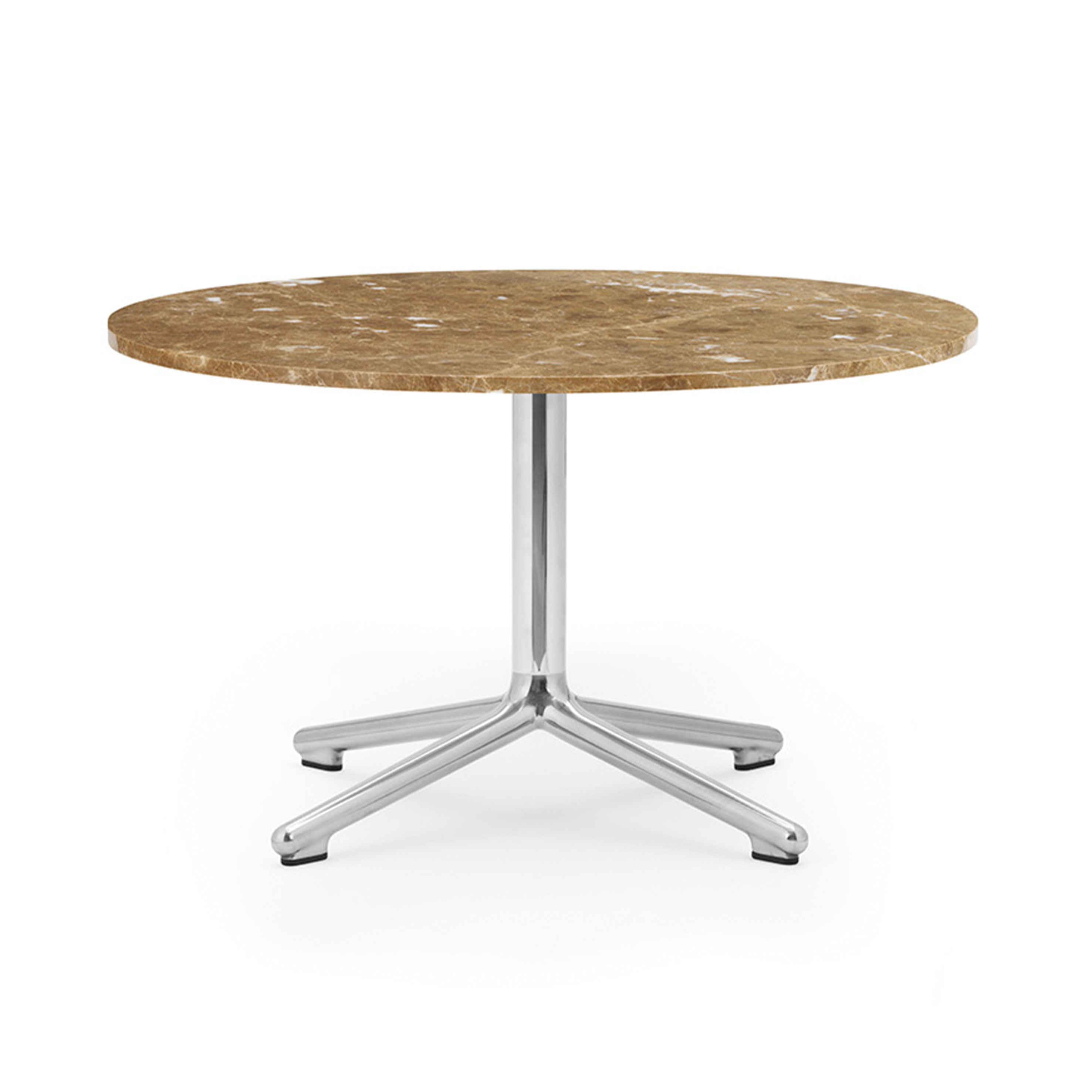 Couchtisch Mondsand Marmoroberteil mit einer Aluminiumbasis