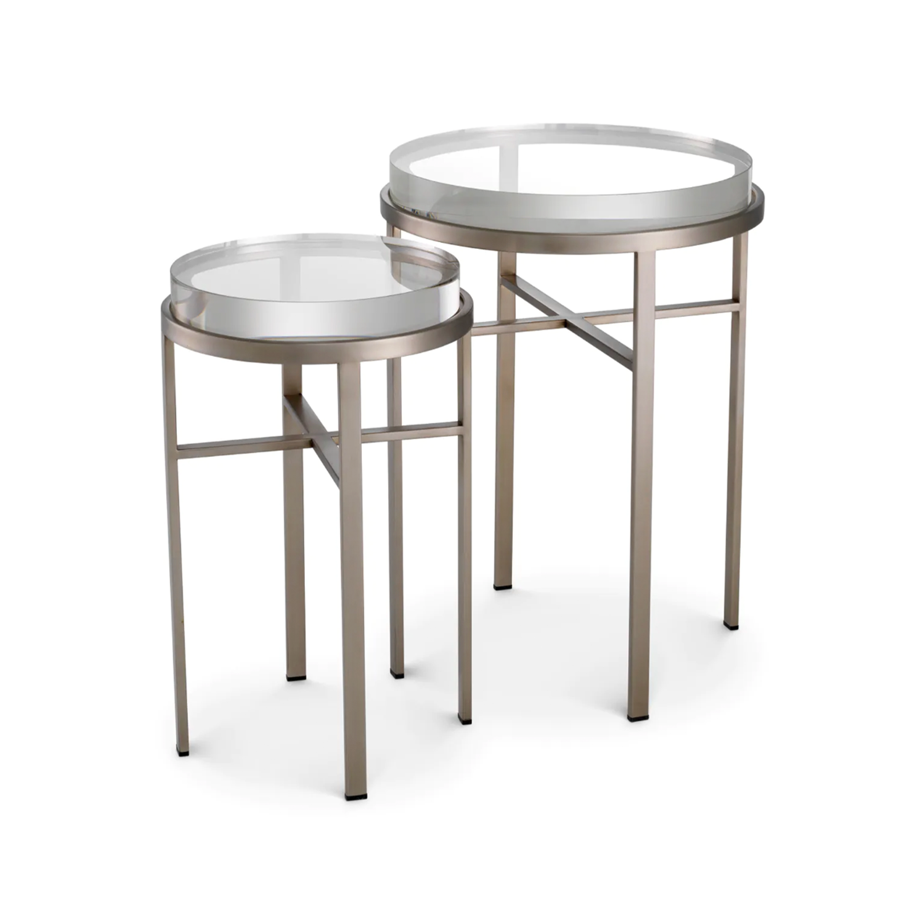 Step table set Hoxton steel
