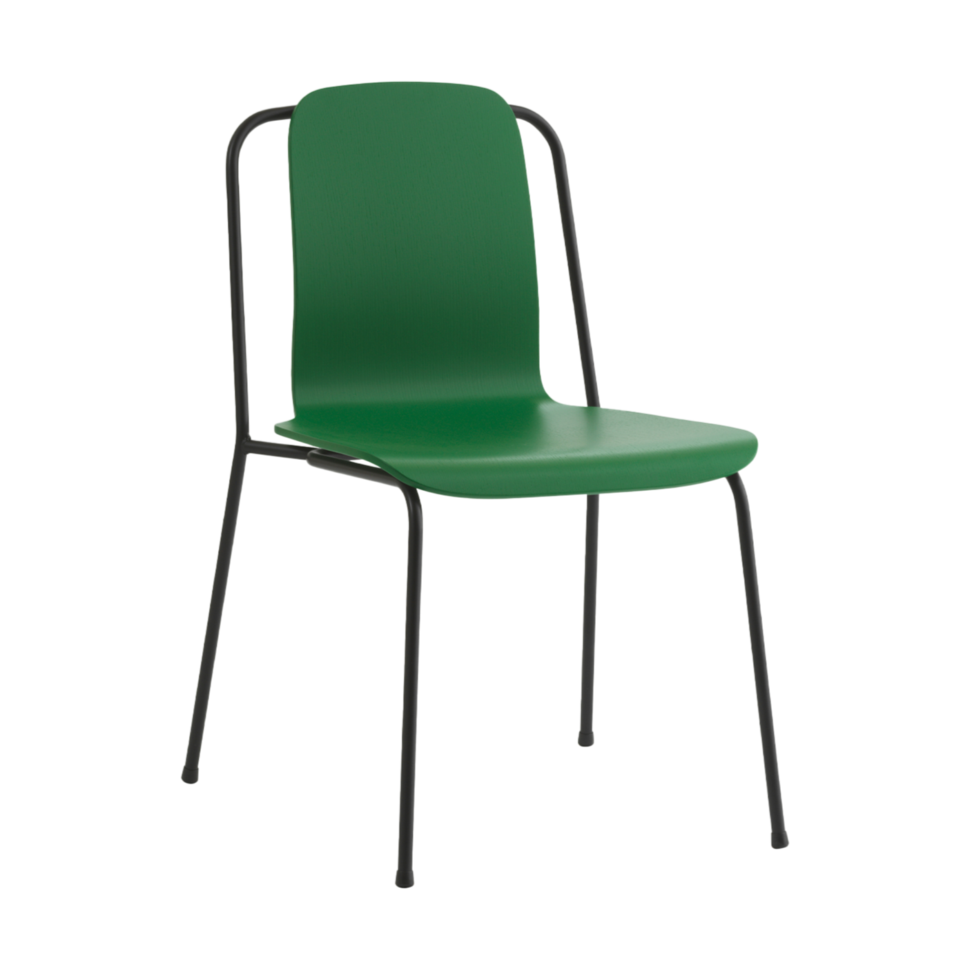 Studio Green Jesion Furnier Stuhl mit einer schwarzen Basis