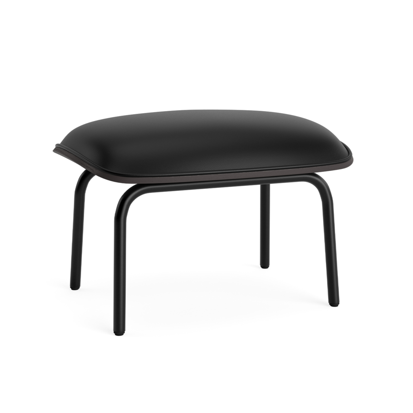 Pad footrest black ash veneer with a black base