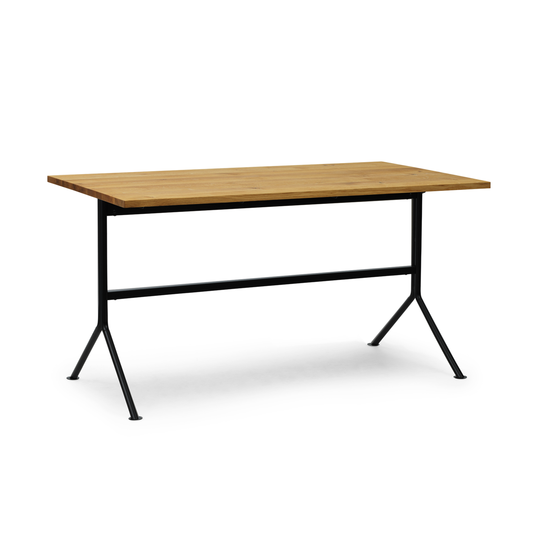 Kip Desk natürliche Eiche mit einer schwarzen Basis