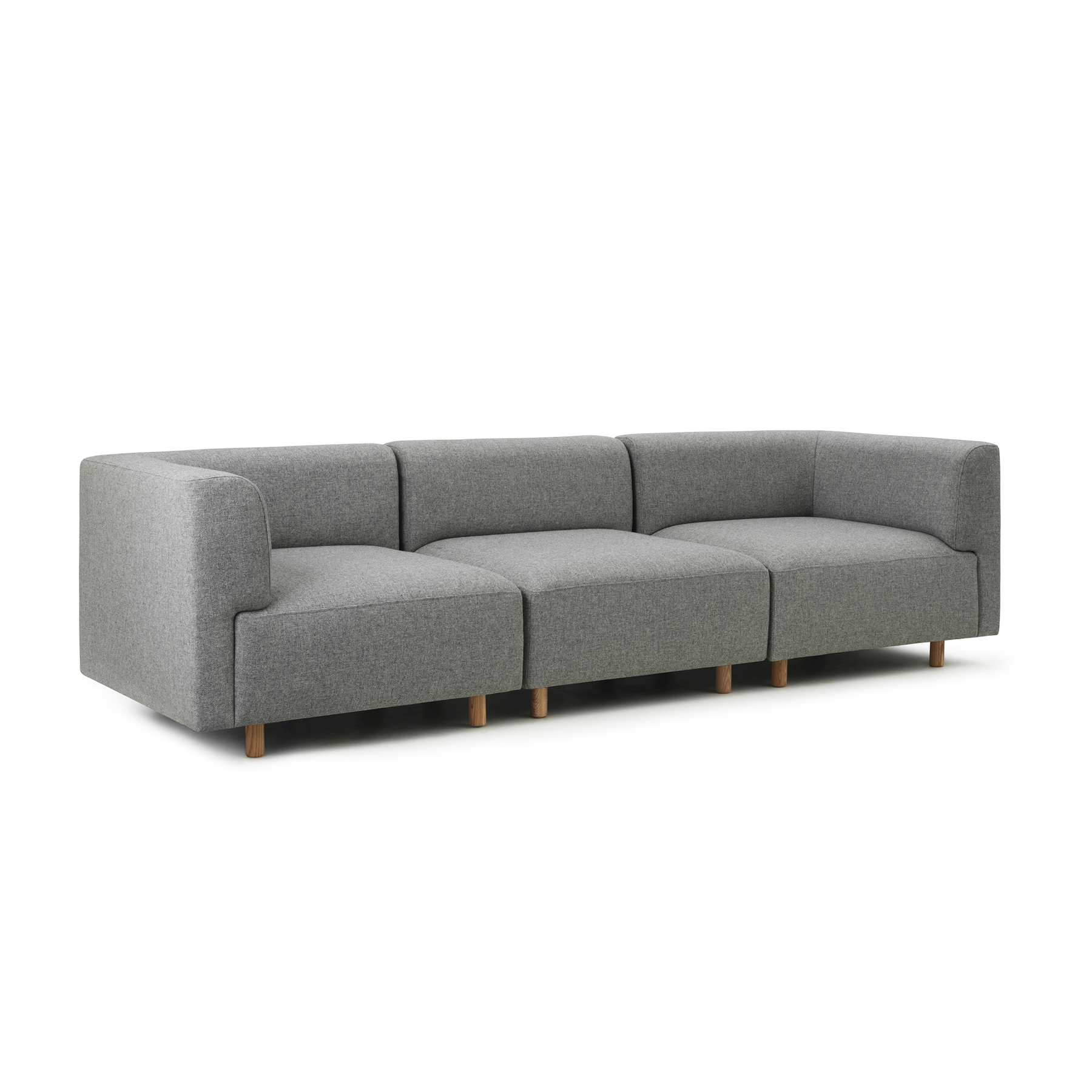 Eichene gepolsterte Sofa -Basis wiederholen