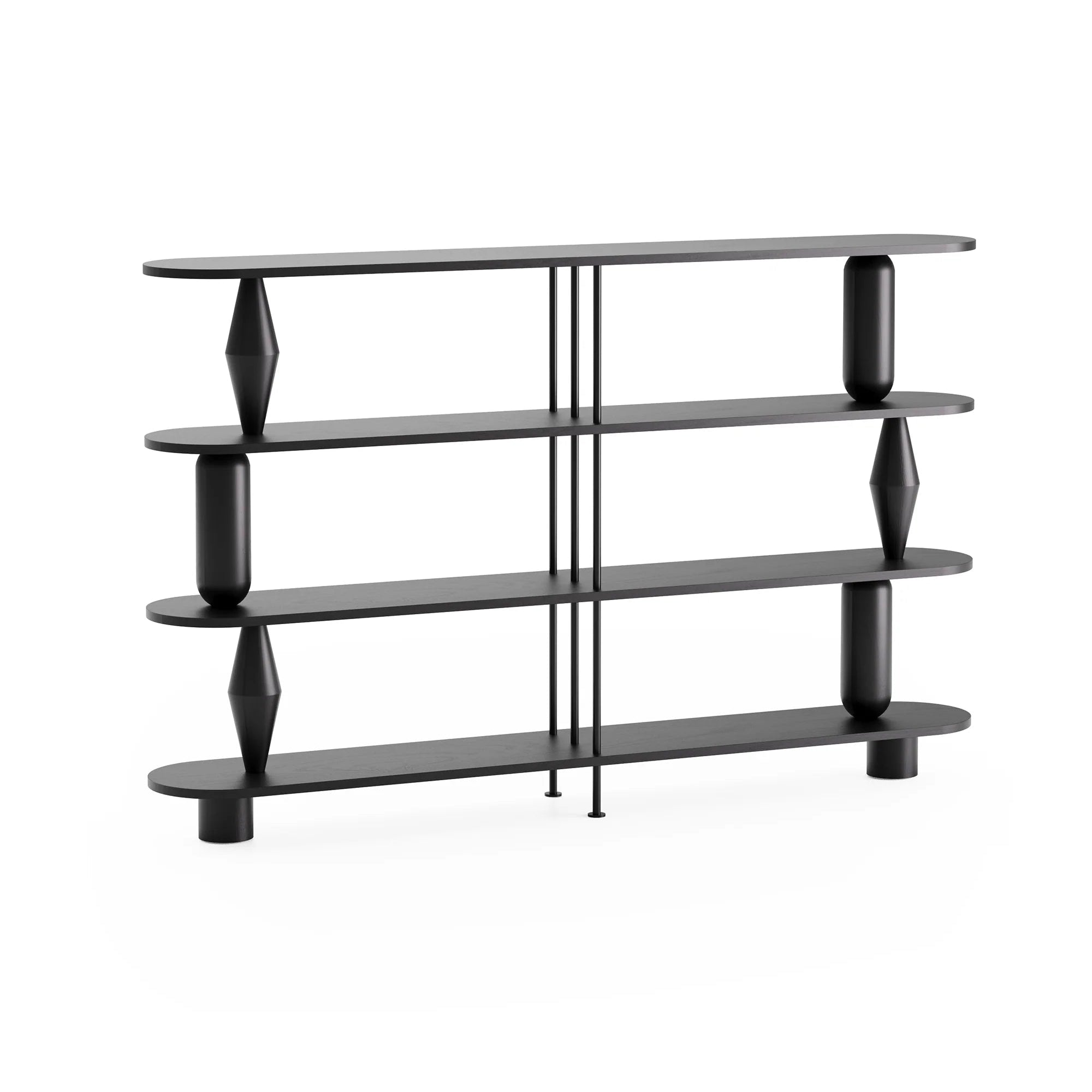 VAZOO DUO Shelf black oak wood