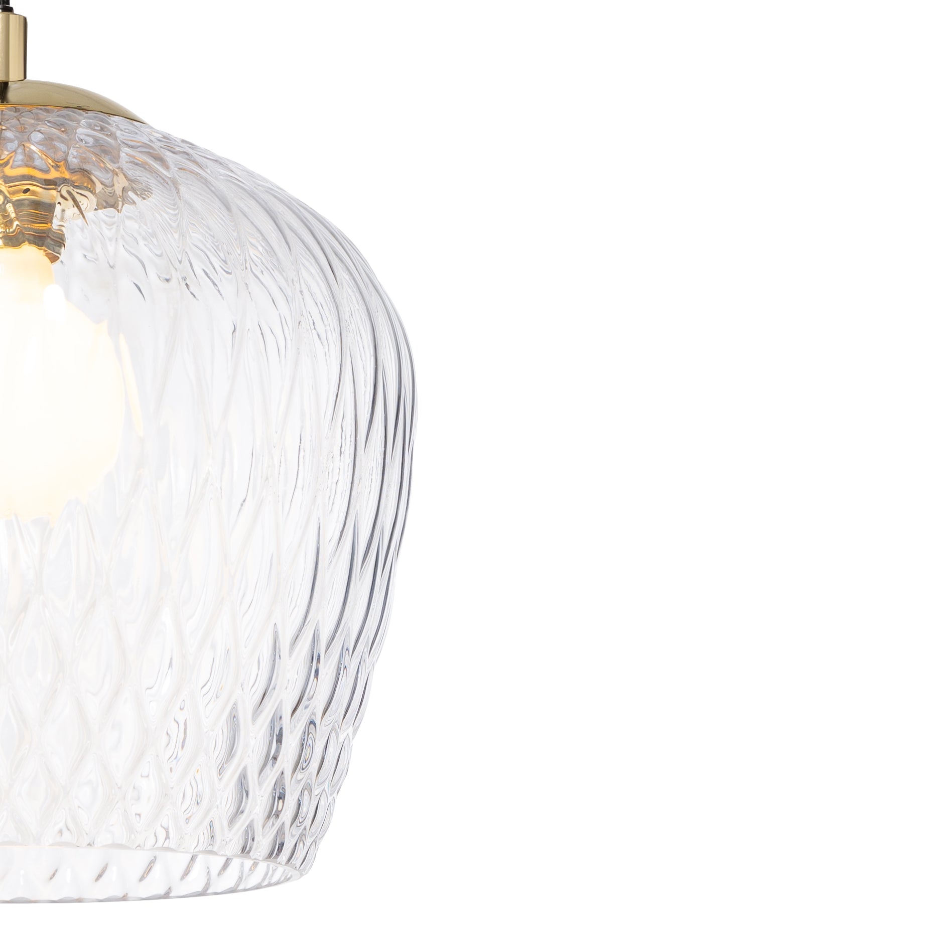 VENUS 3 Glass Shade Pendant Light on a Bar