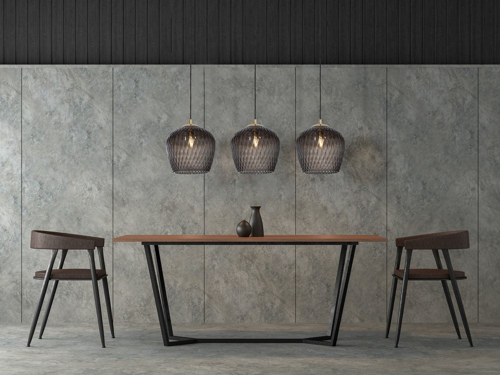 VENUS 3 graphite pendant lamp on a rail