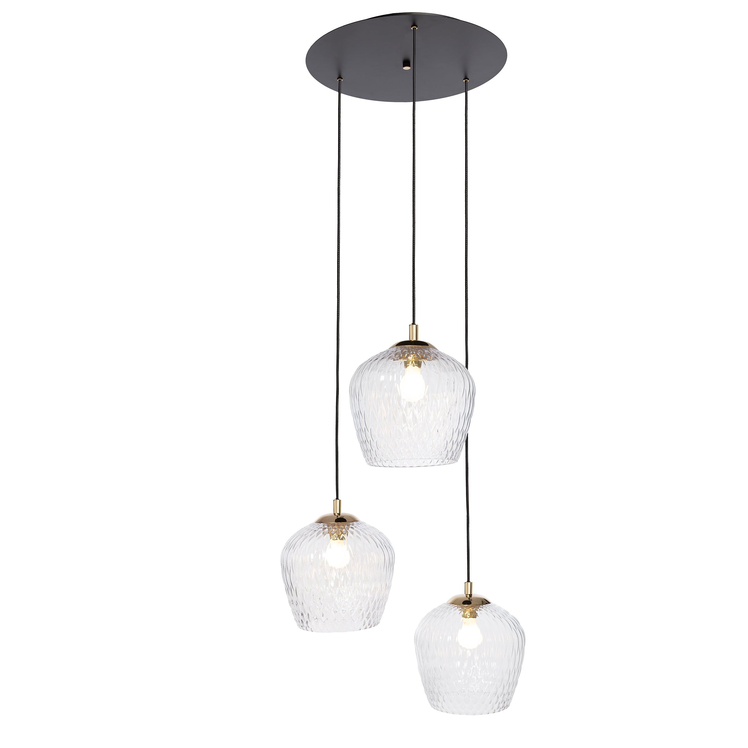 VENUS pendant lamp 3 glass shade