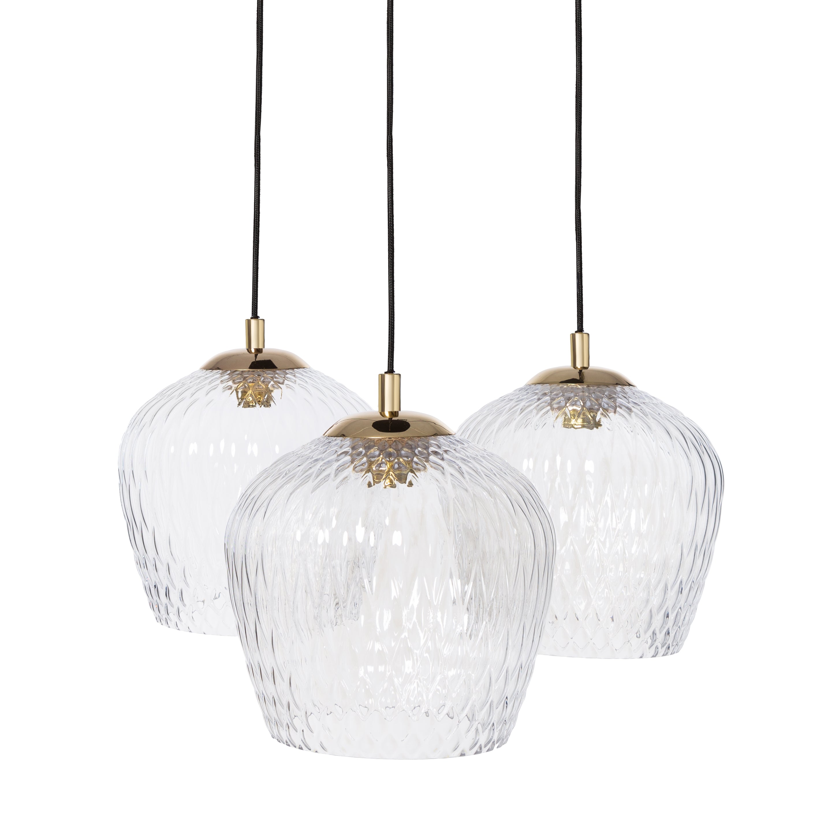 VENUS pendant lamp 3 glass shade
