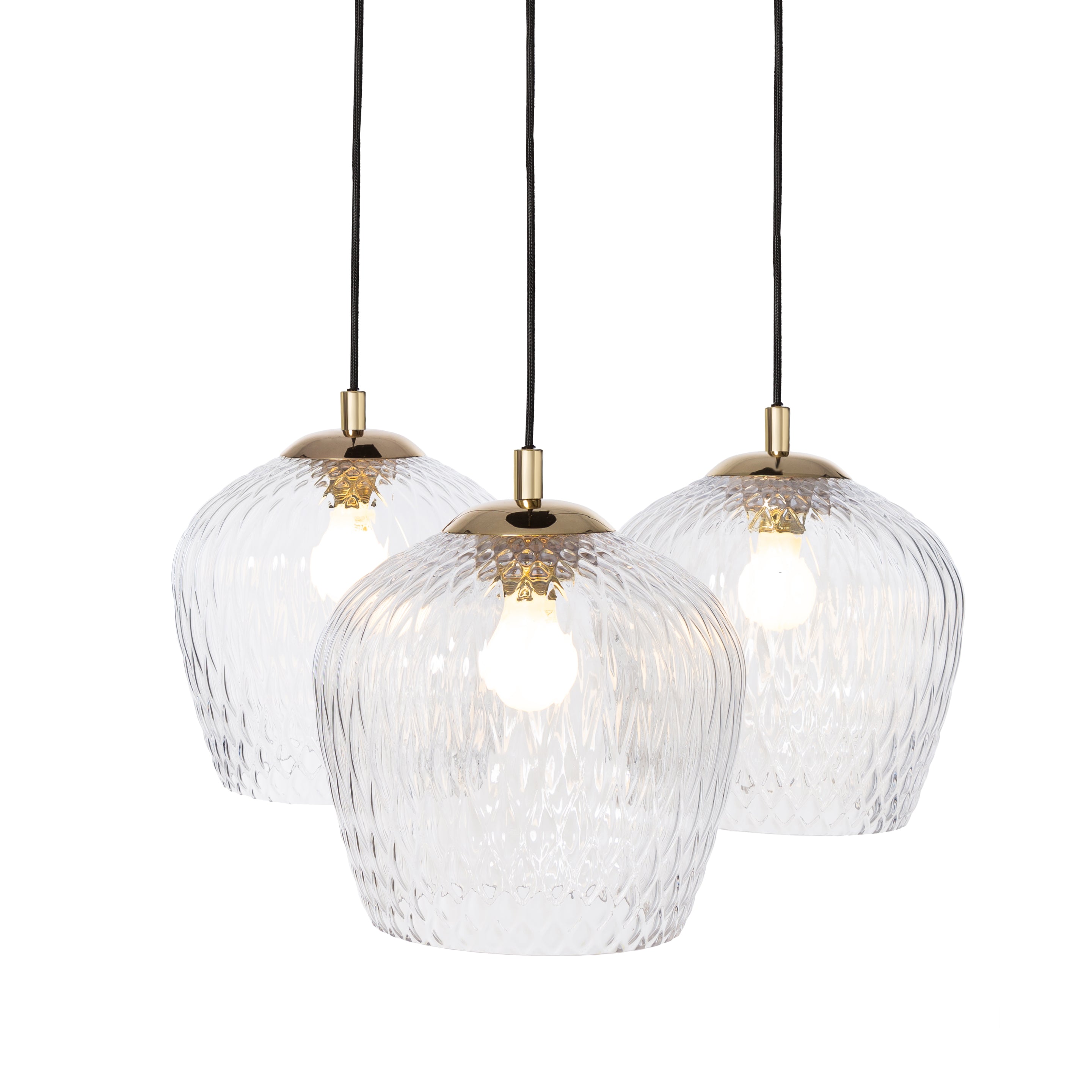 VENUS pendant lamp 3 glass shade