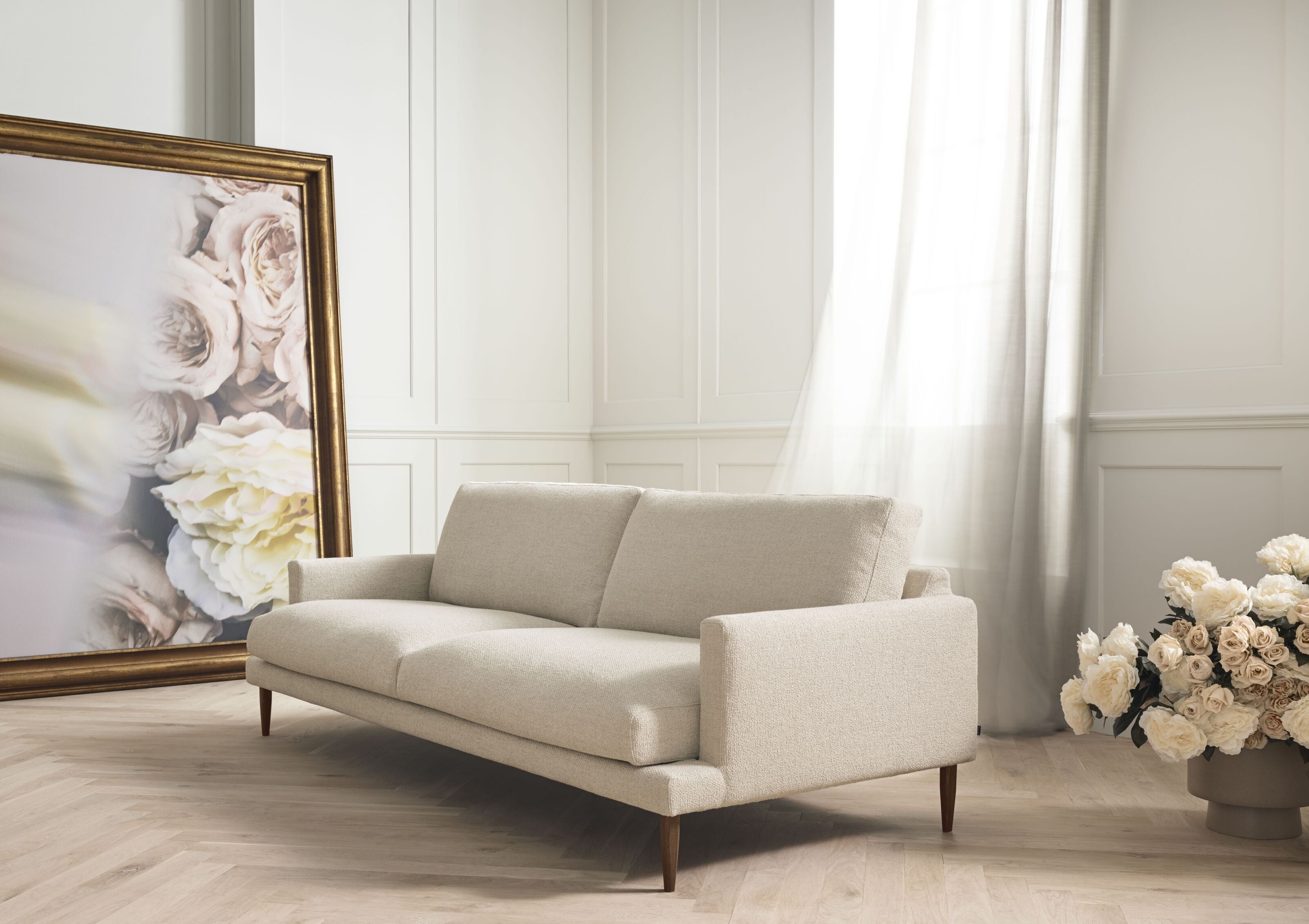 Links -Hand -Ecke Veneda Slim Stahlbasis