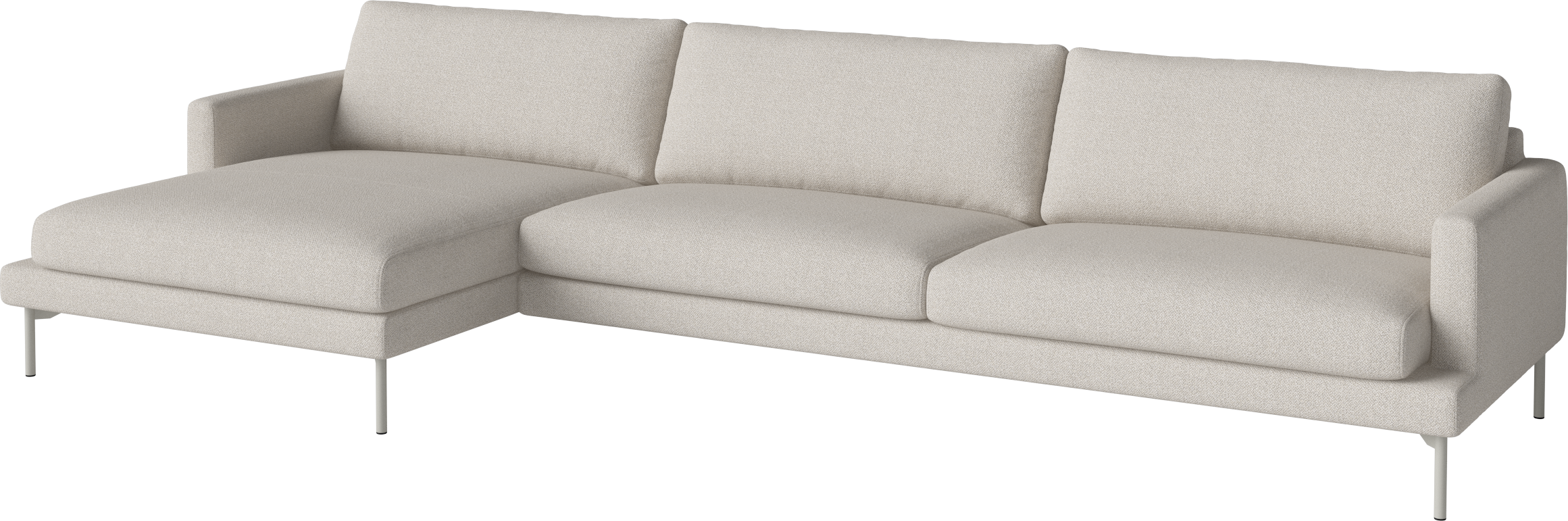 Left -hand corner Veneda Slim gray steel base