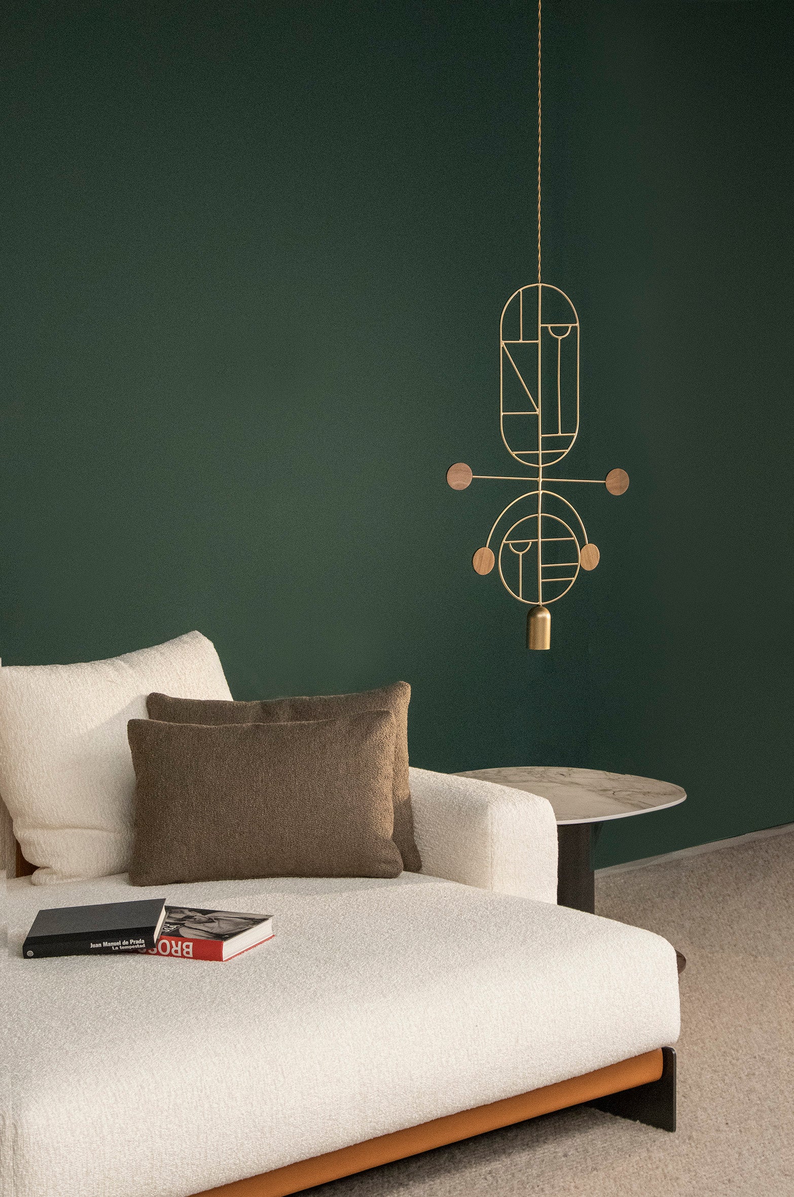 WOODEN DOTS WDS08 Pendant Lamp in Graphite with Walnut Wood