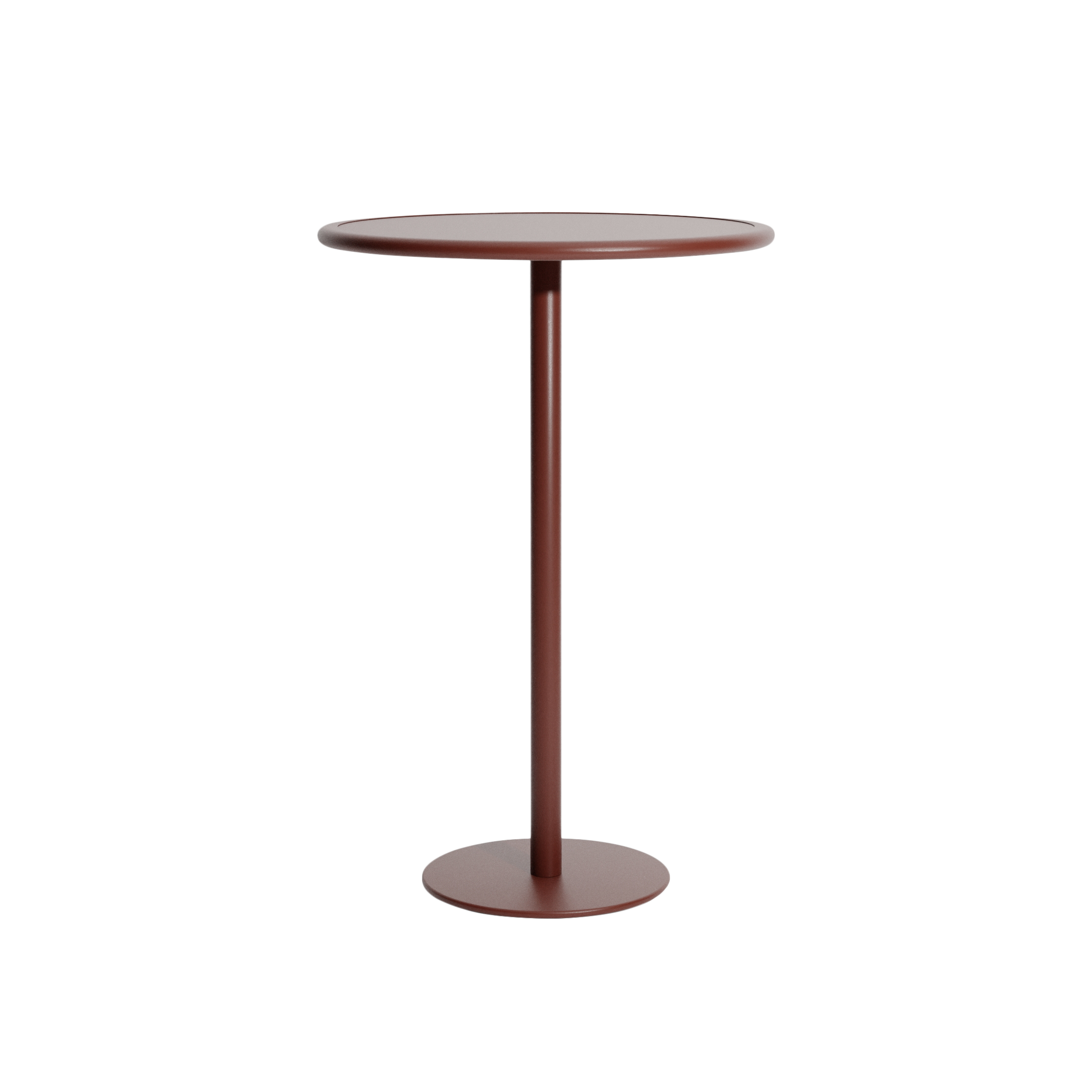 WEEK-END Round Garden Table in Red-Brown