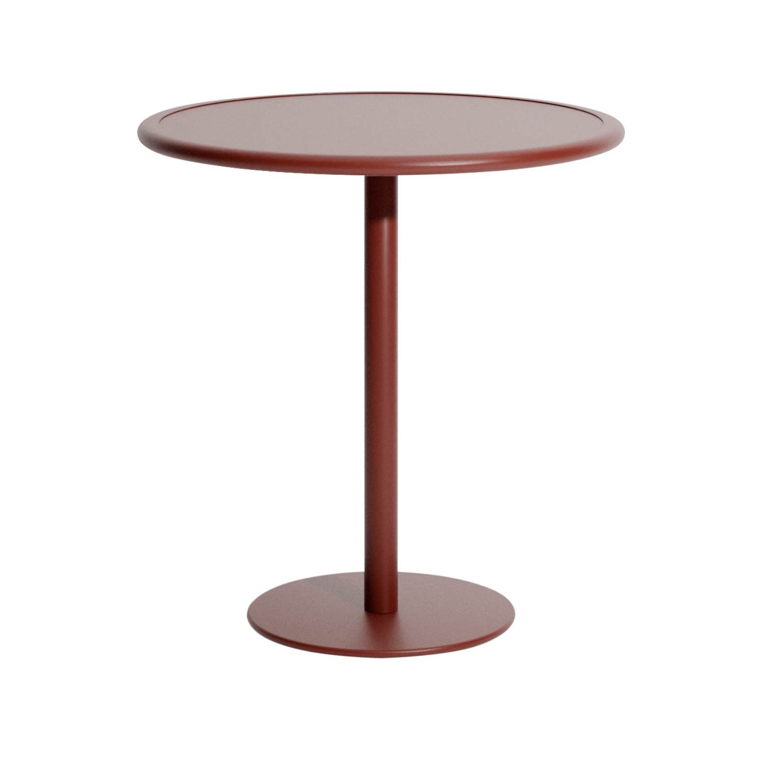 WEEK-END Round Garden Table in Red-Brown