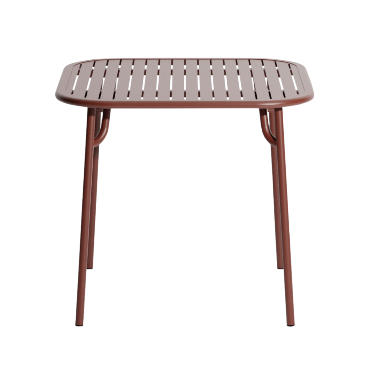 WEEK-END Square Garden Table in Red-Brown