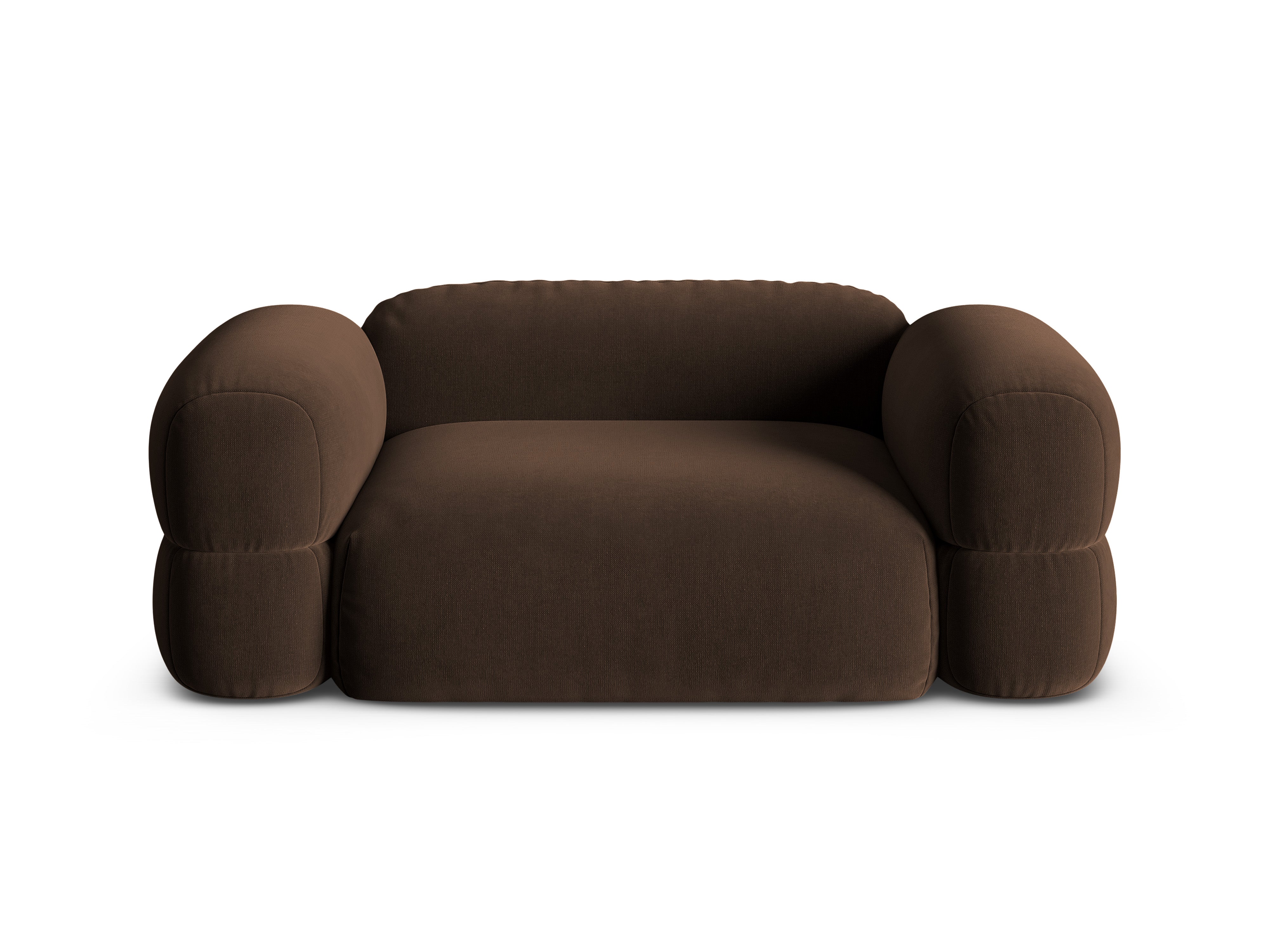 Sofa aus Samt 2-sitzig ROGER schokoladenbraun