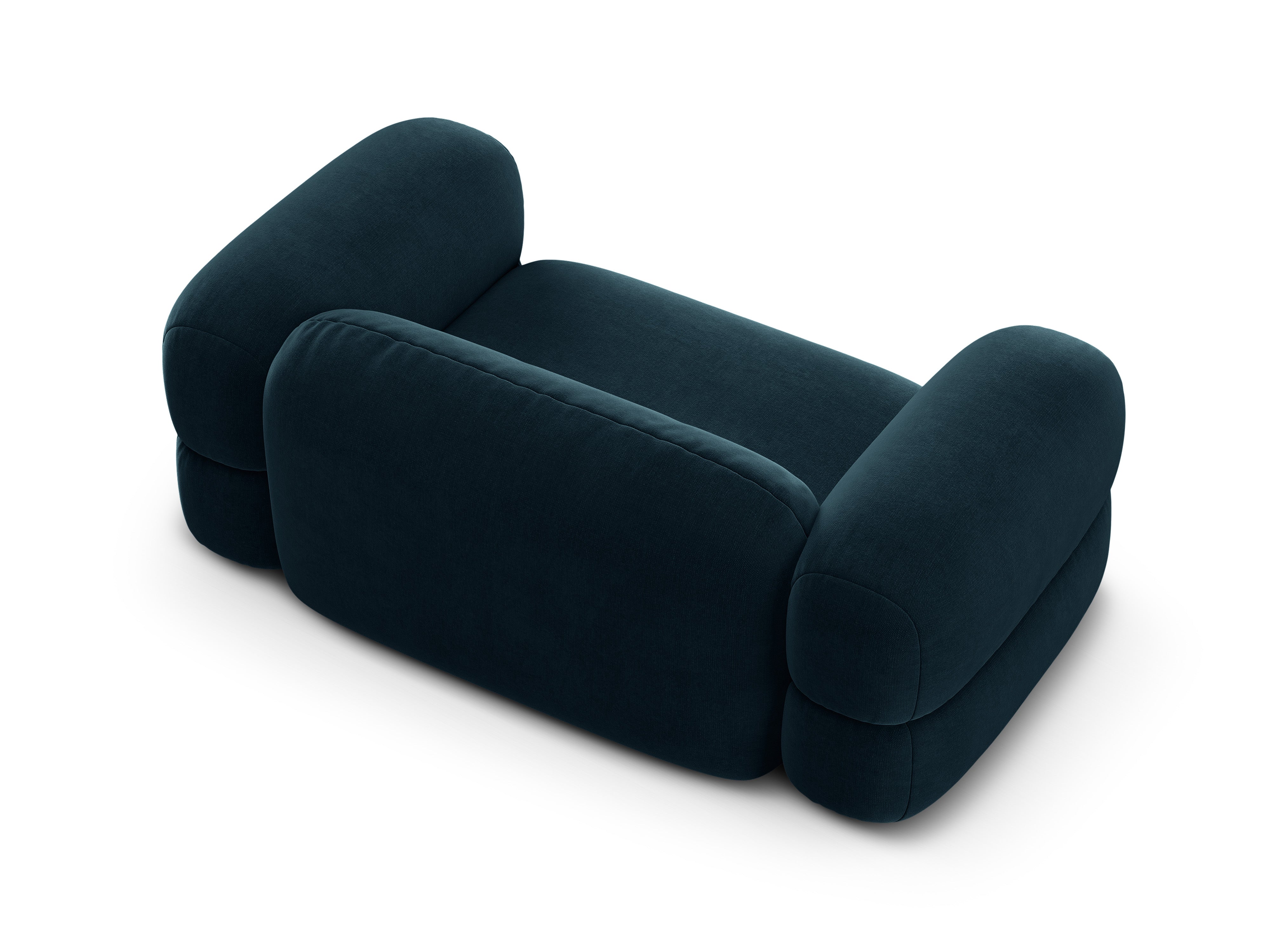 Sofa aus Samt 2-sitzig ROGER petrolblau