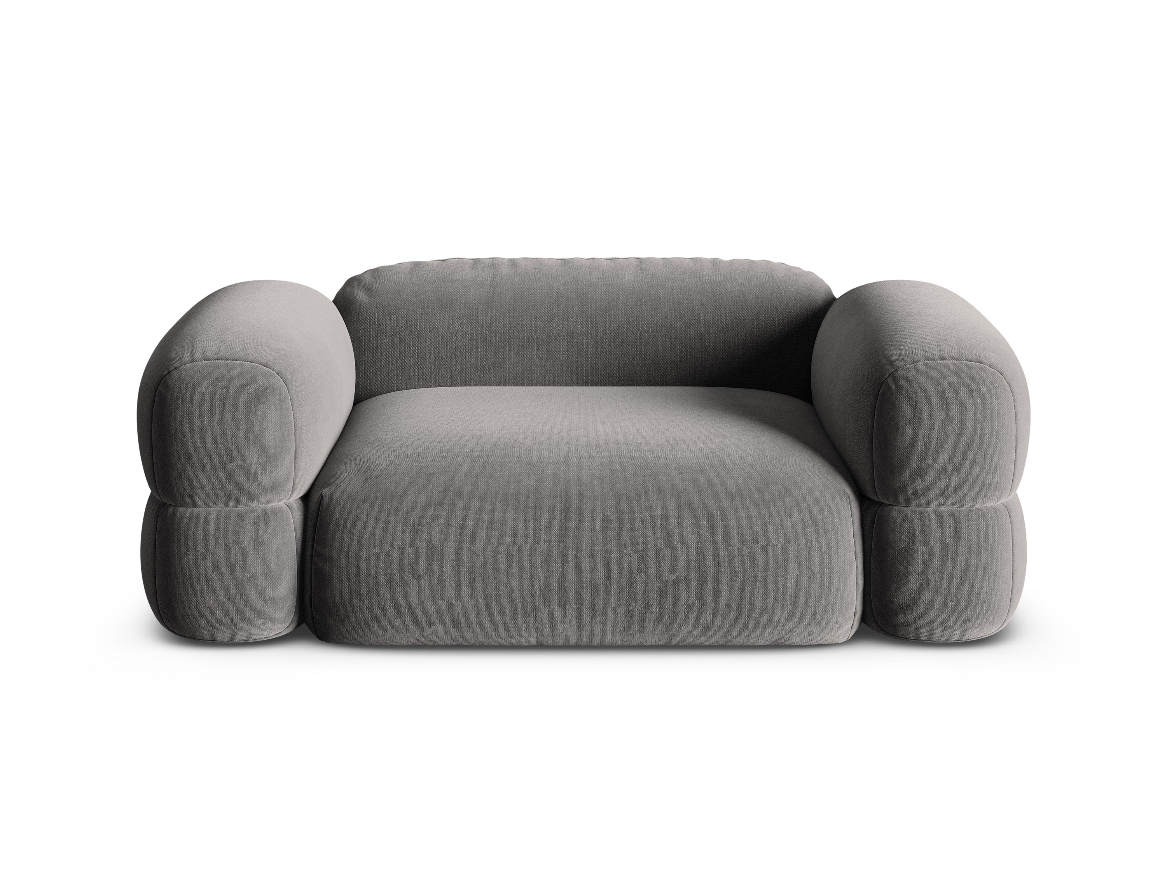 Sofa aus Samt 2-sitzig ROGER grau