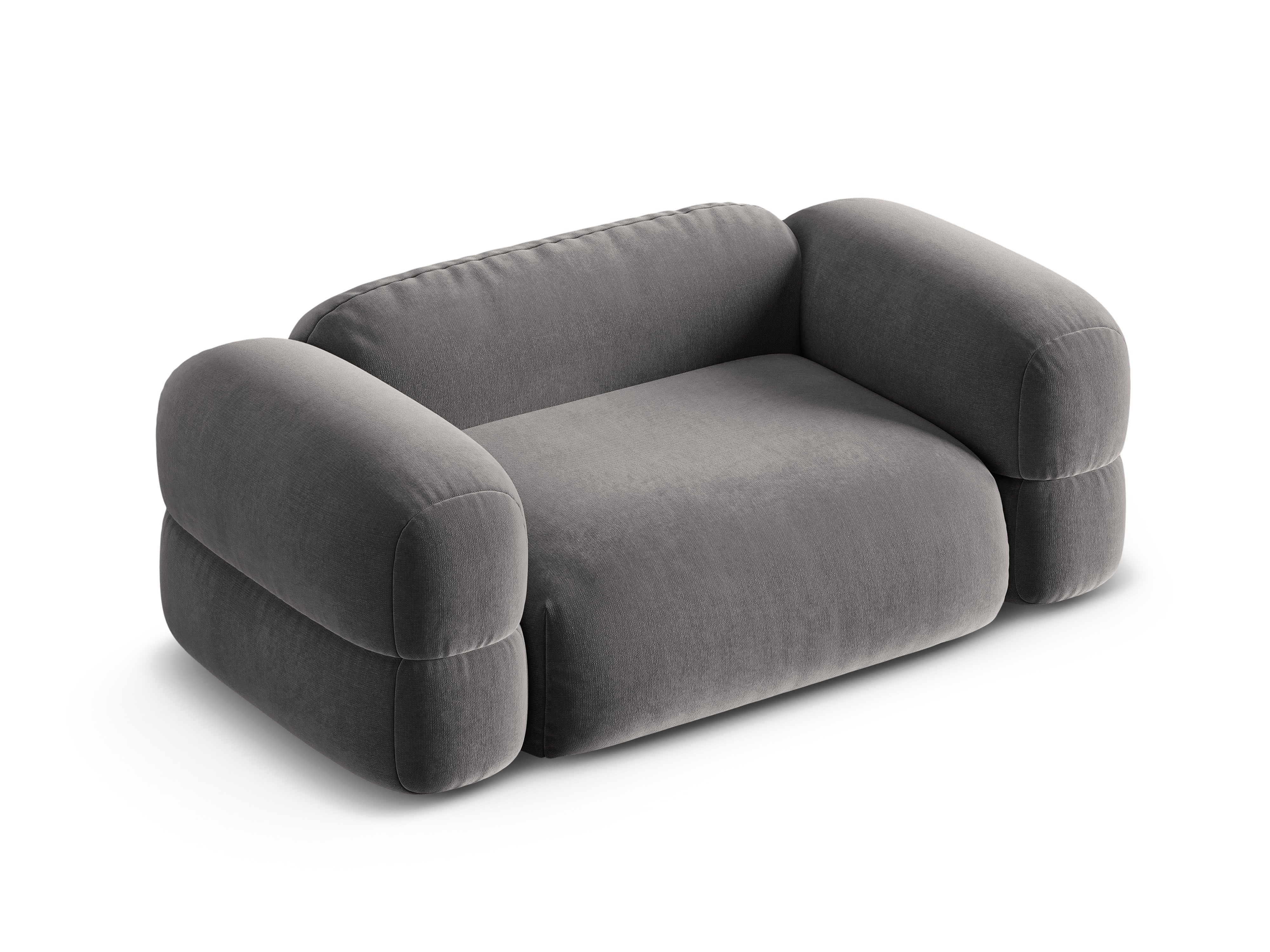 Sofa aus Samt 2-sitzig ROGER grau