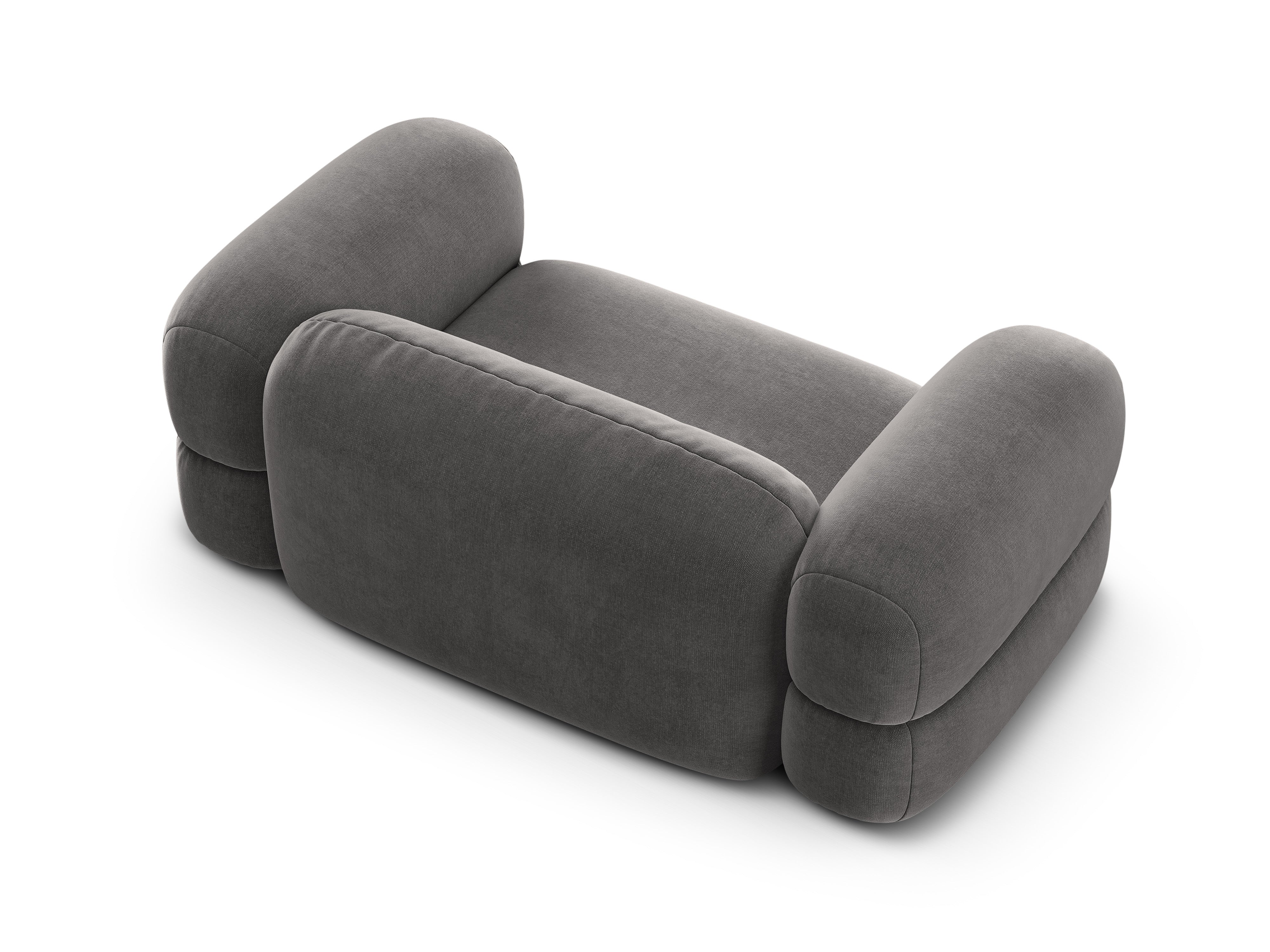 Sofa aus Samt 2-sitzig ROGER grau
