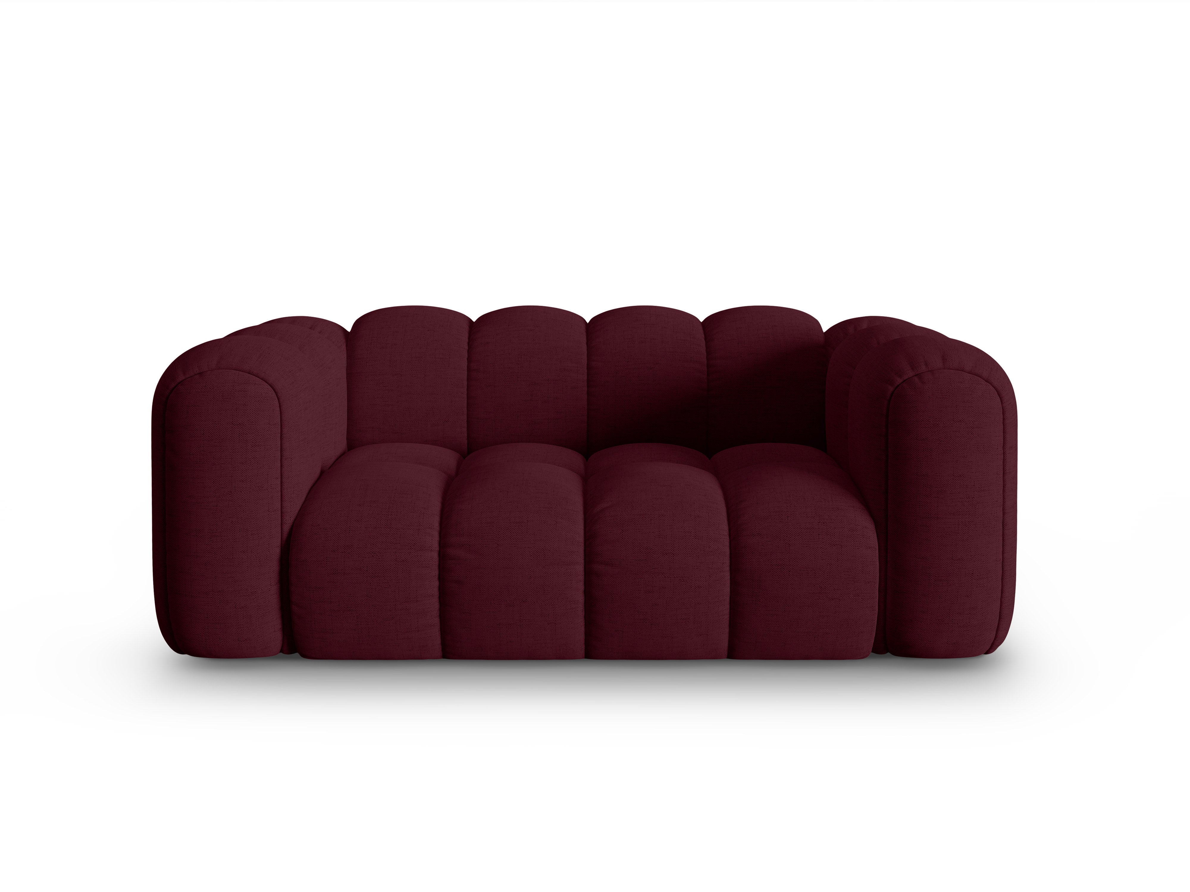 Sofa 2-sitzig ASTRO burgunderfarbenes Chenille