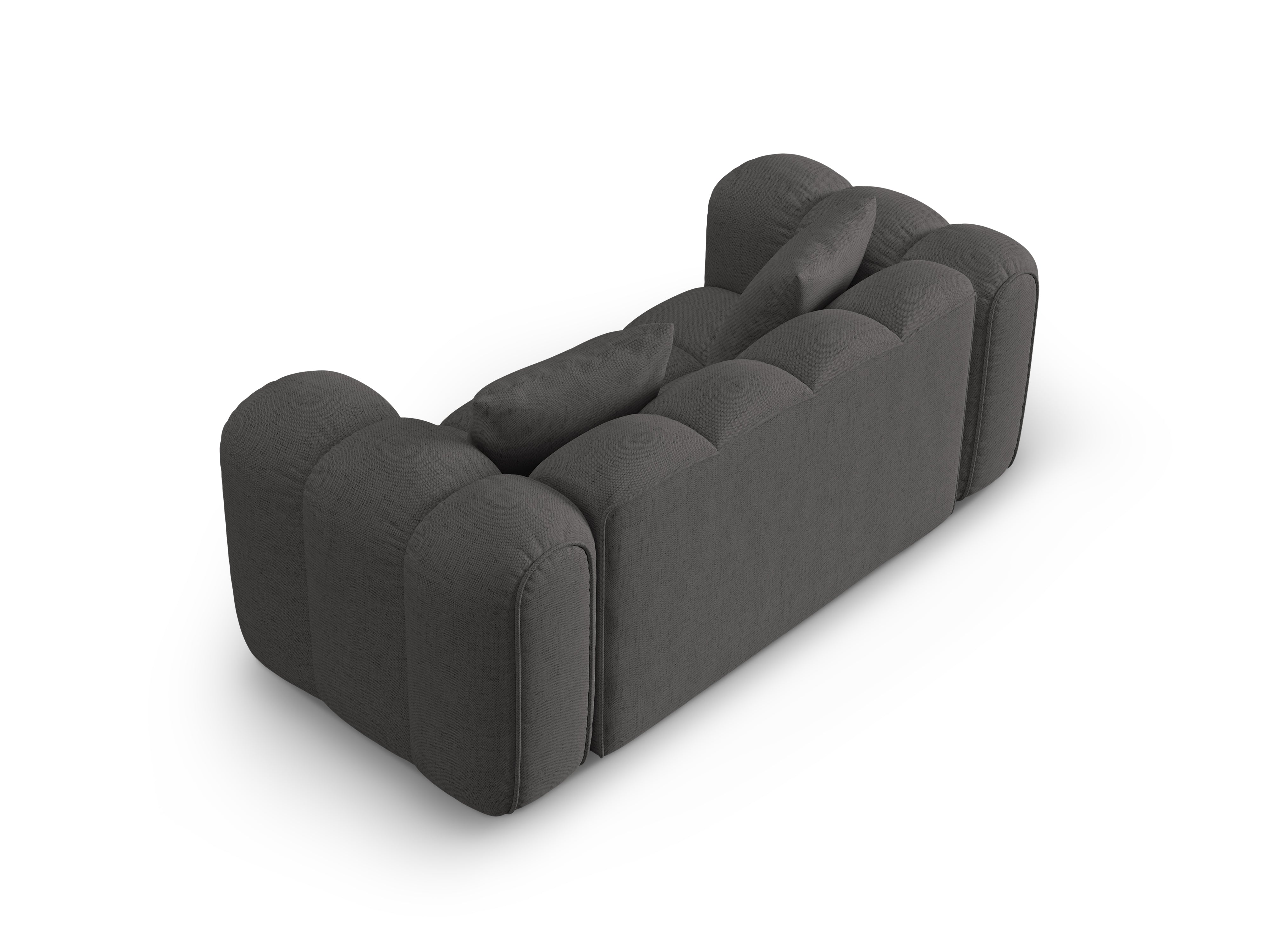 Sofa 2-sitzig ASTRO graues Chenille