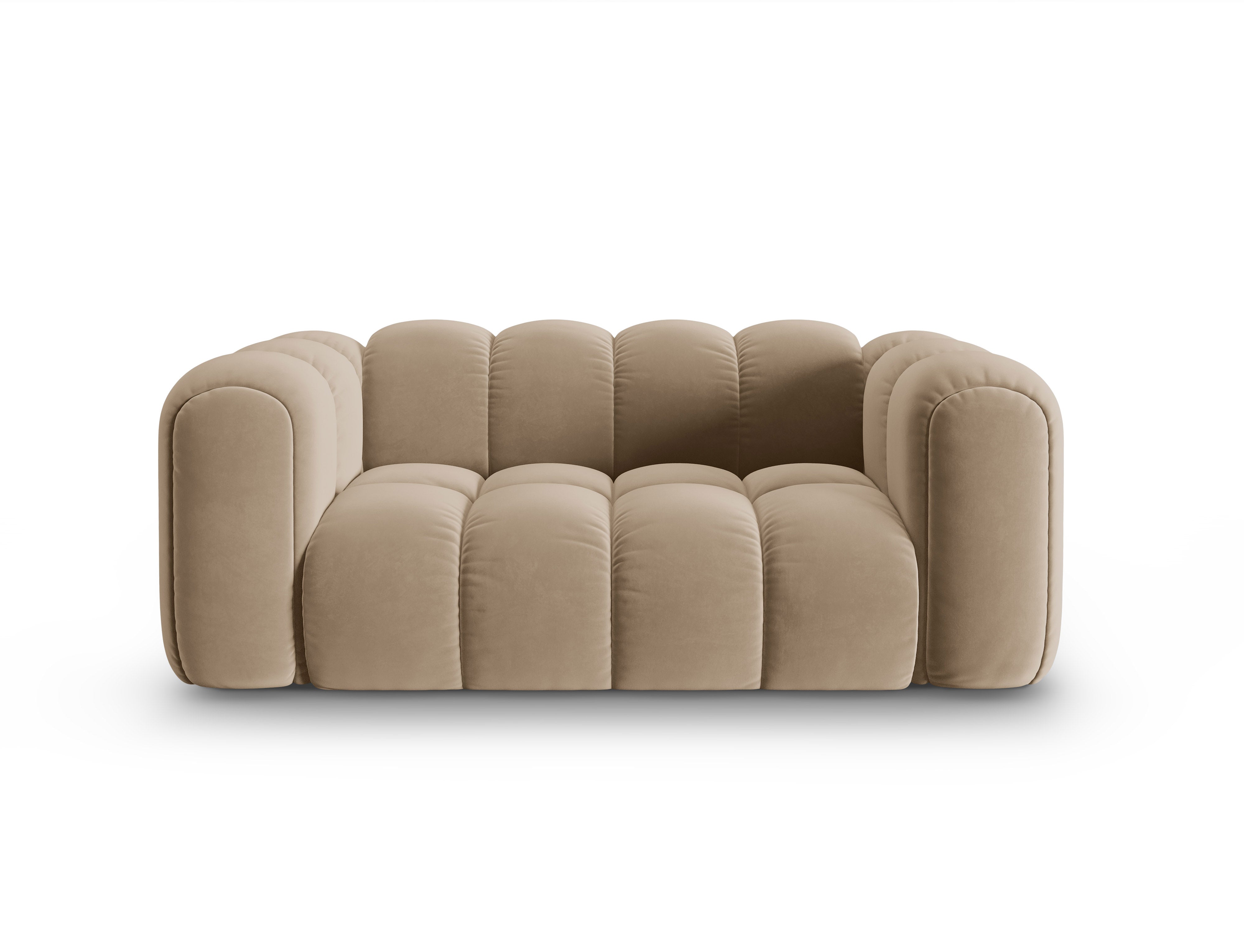 Sofa aus Samt 2-sitzig ASTRO sandfarben