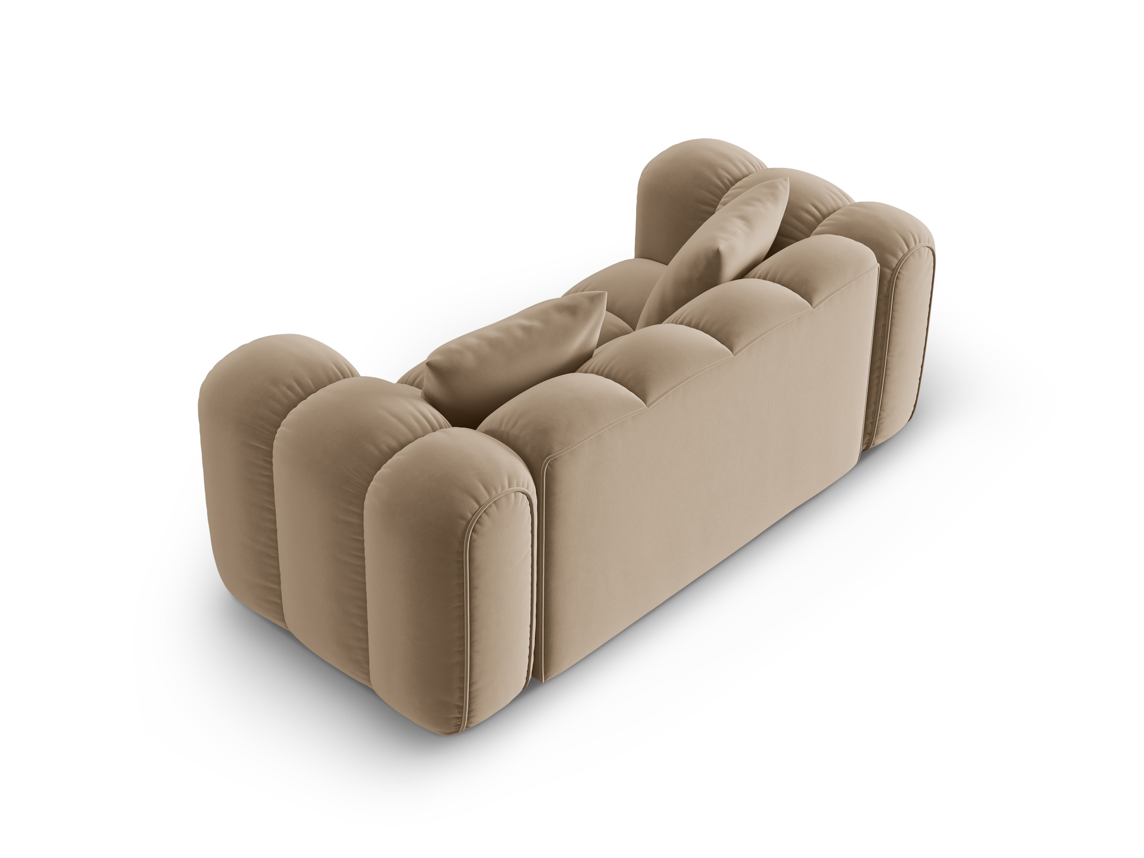 Sofa aus Samt 2-sitzig ASTRO sandfarben