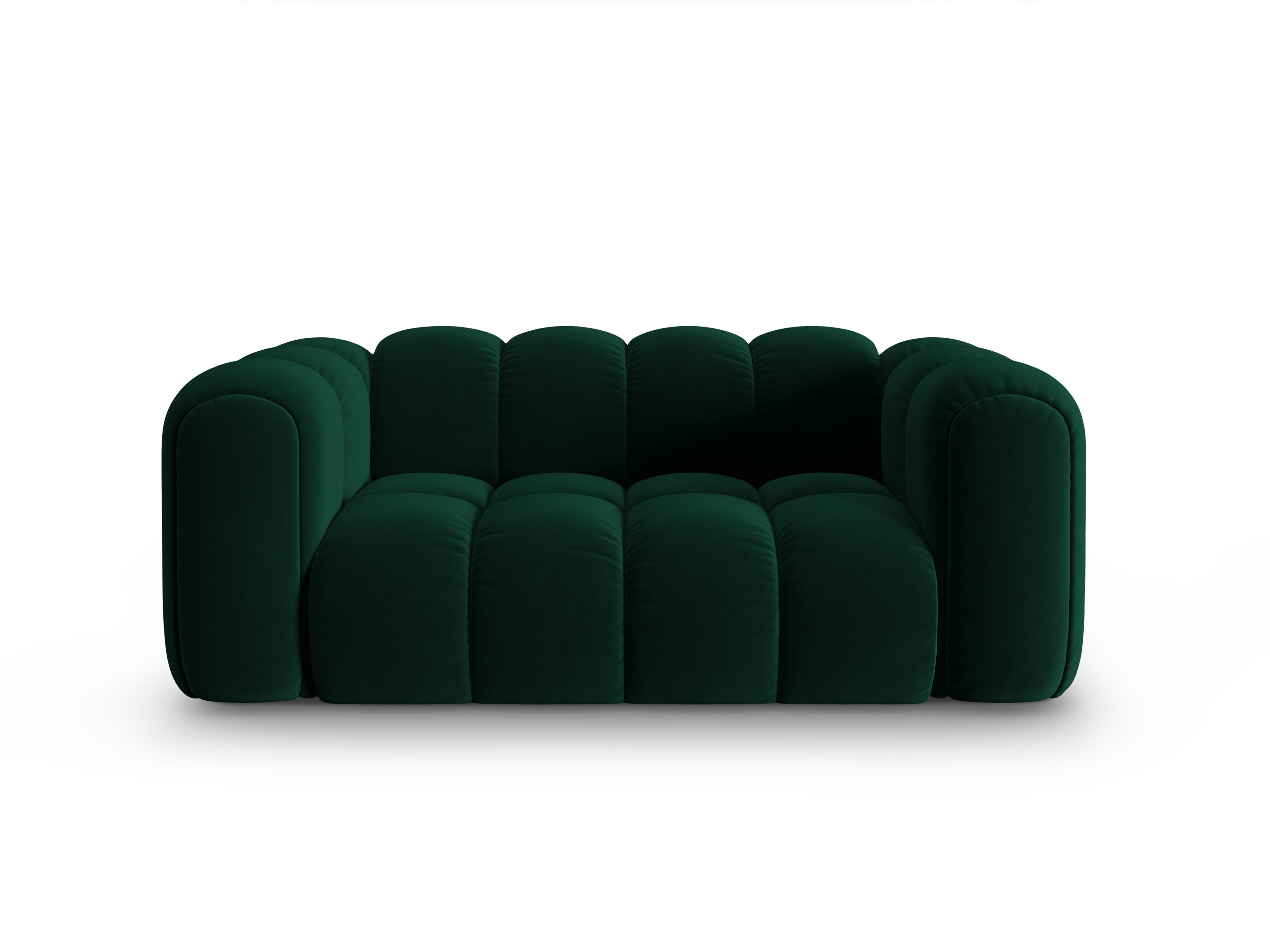 Sofa aus Samt 2-sitzig ASTRO flaschengrün
