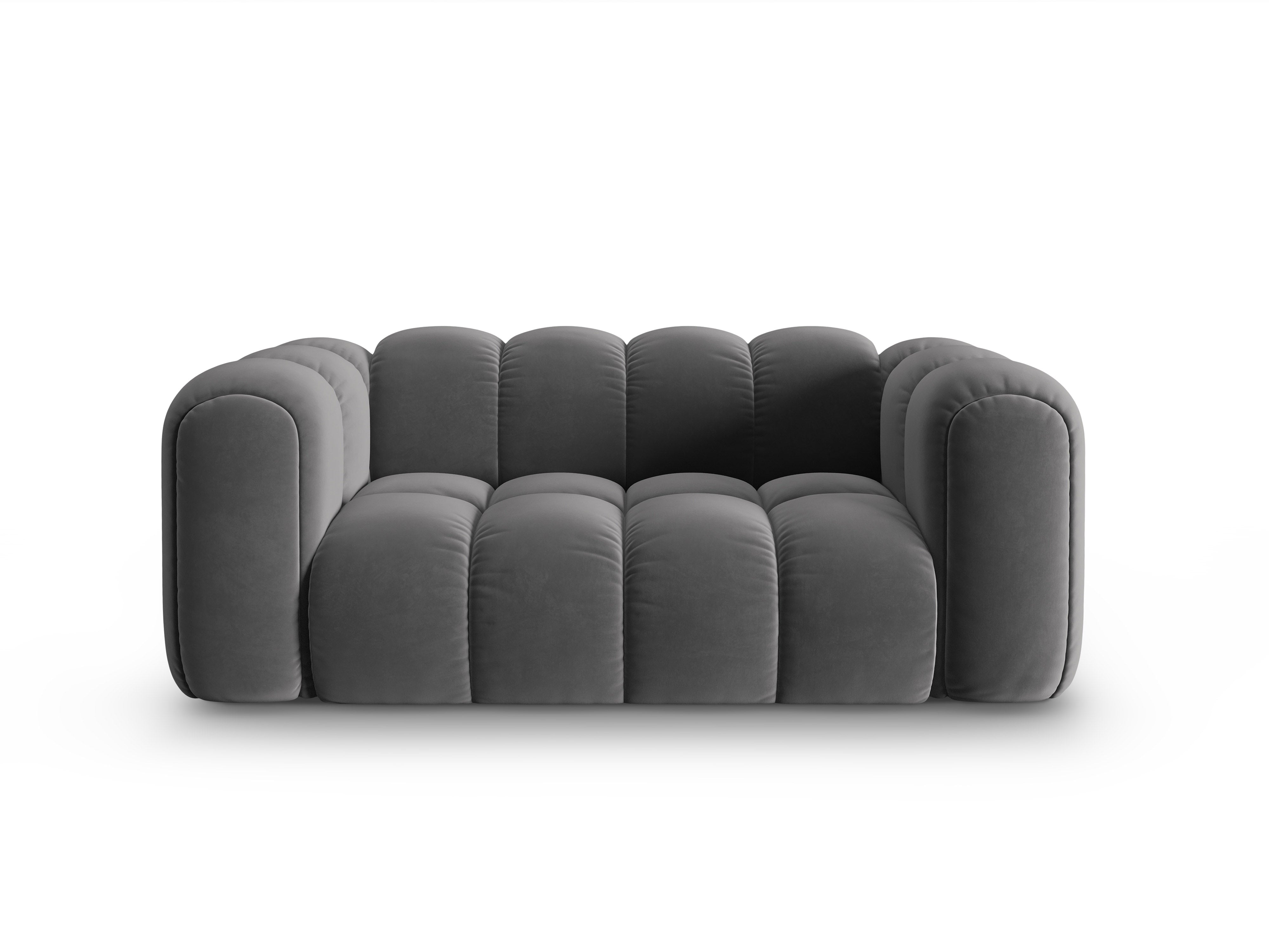 Sofa aus Samt 2-sitzig ASTRO grau