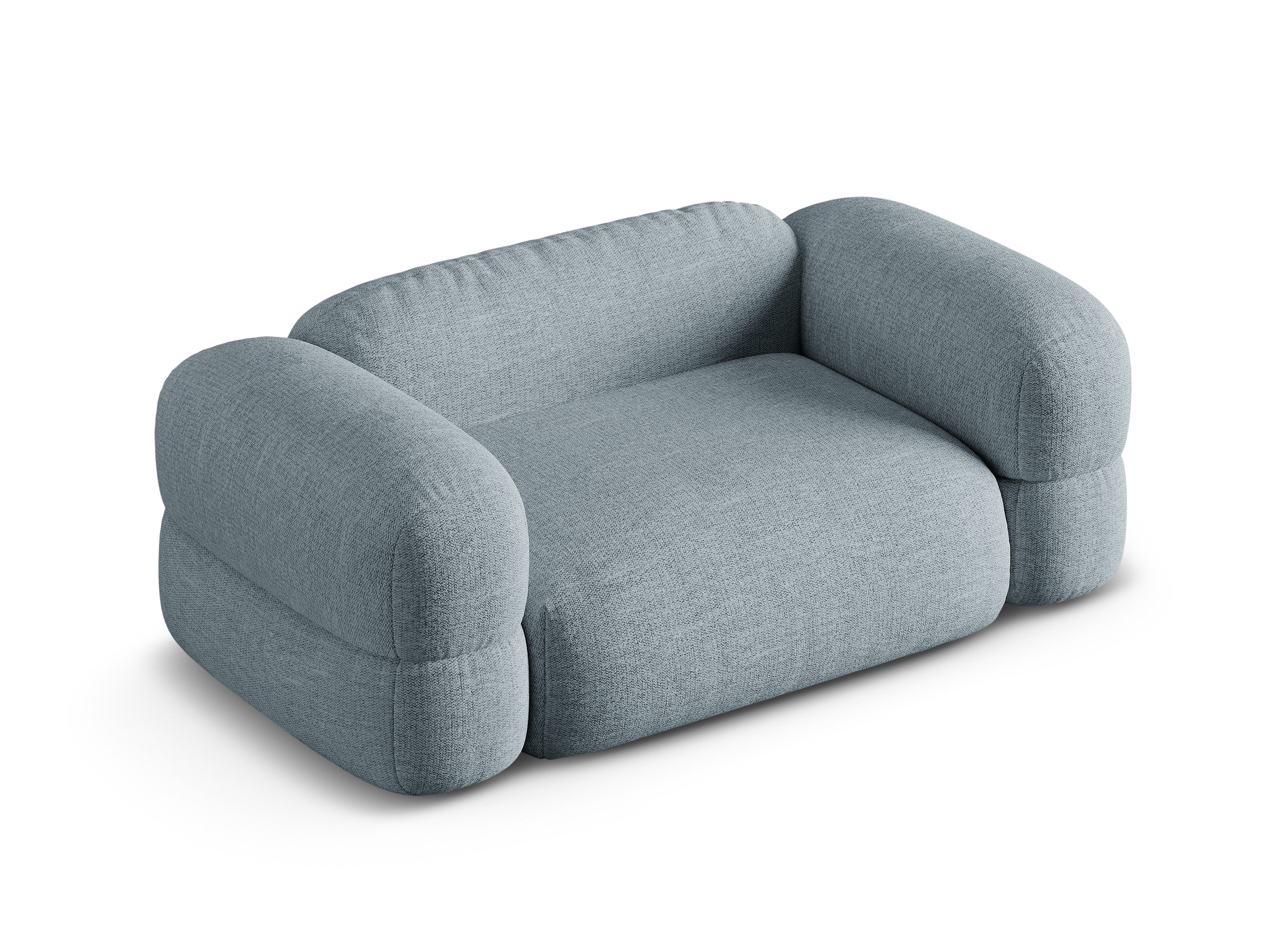 Sofa 2-sitzig ROGER himmelblaues Chenille
