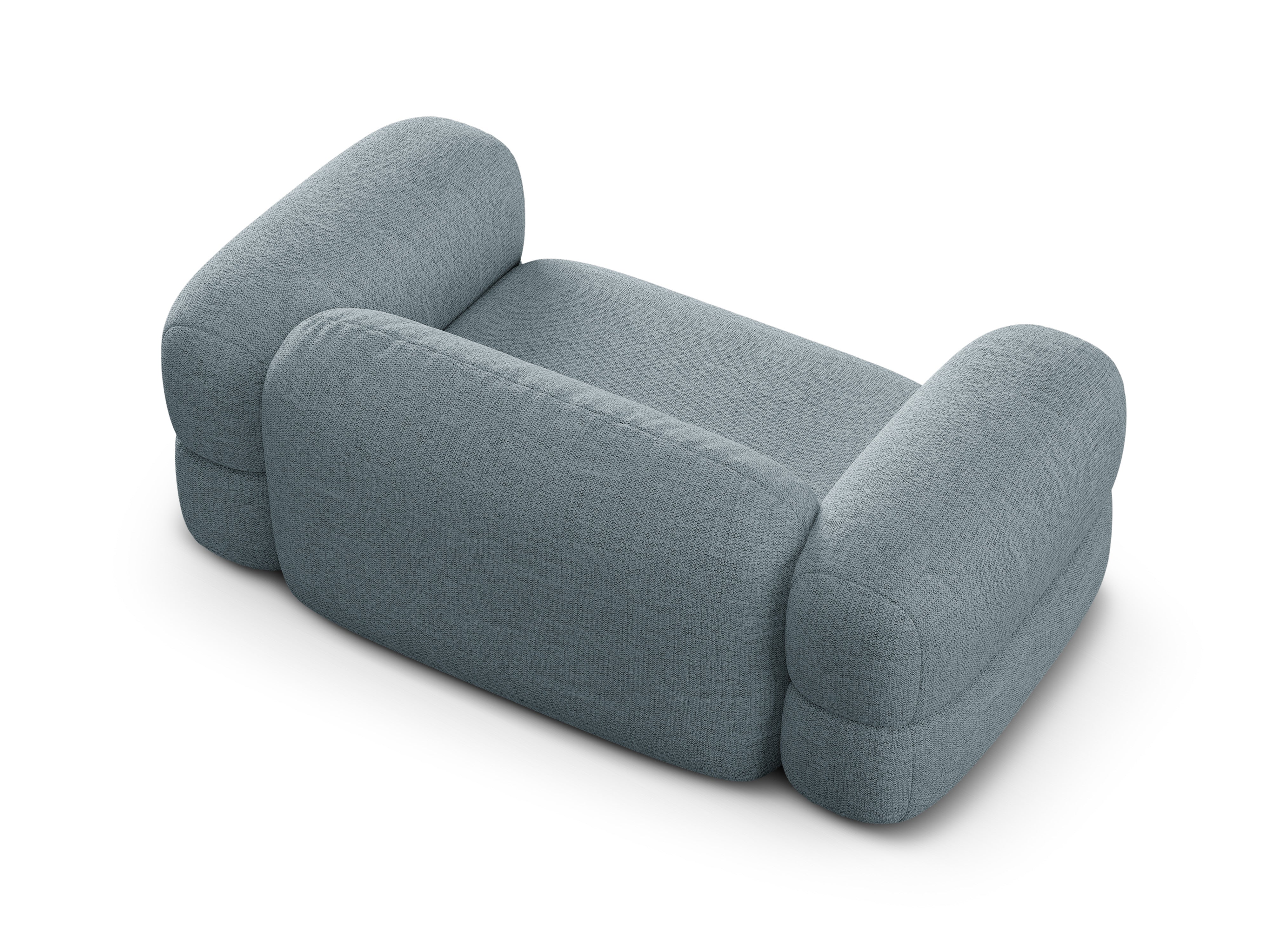 Sofa 2-sitzig ROGER himmelblaues Chenille