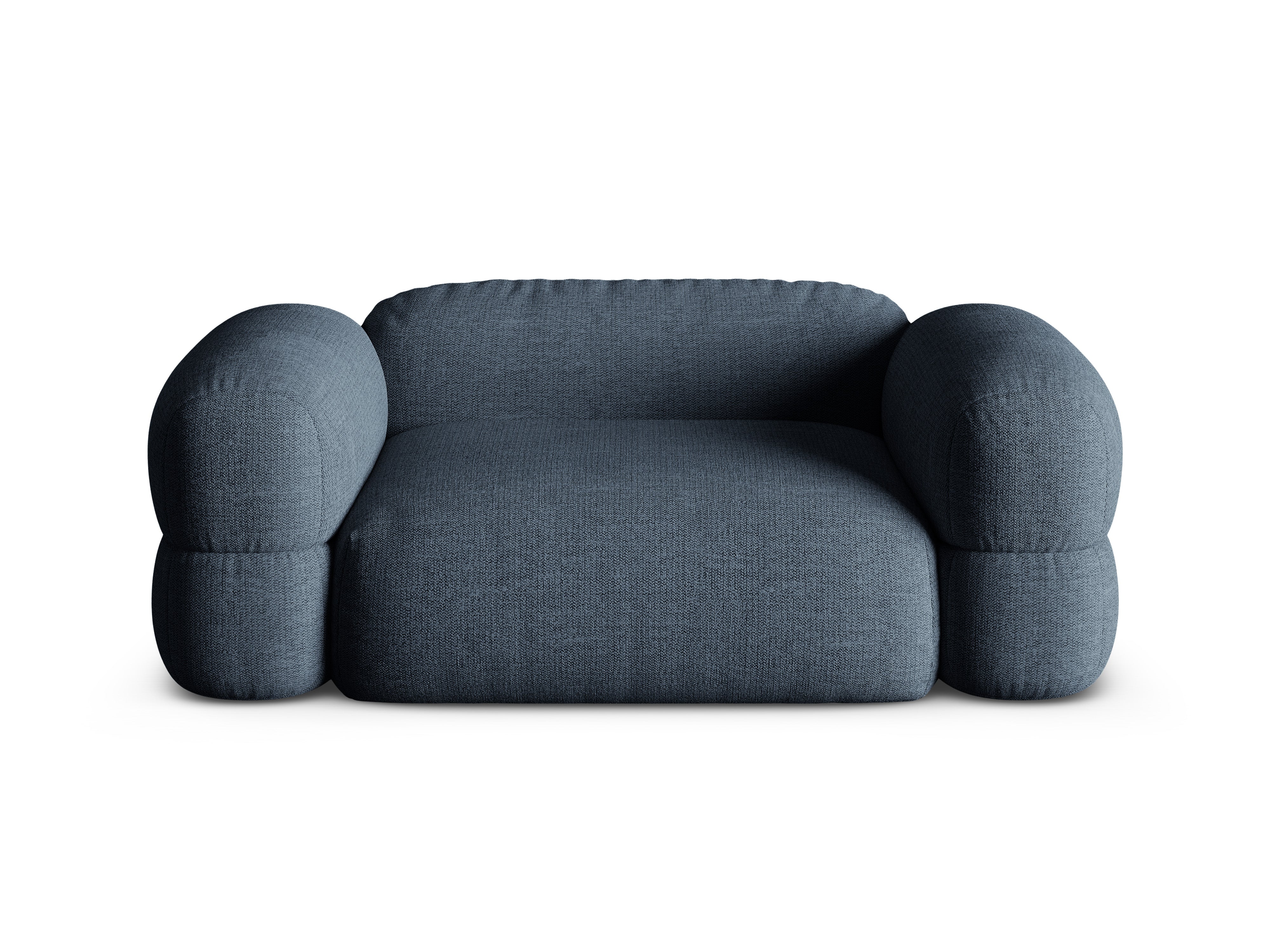 Sofa 2-Sitzer ROGER dunkelblaues Chenille