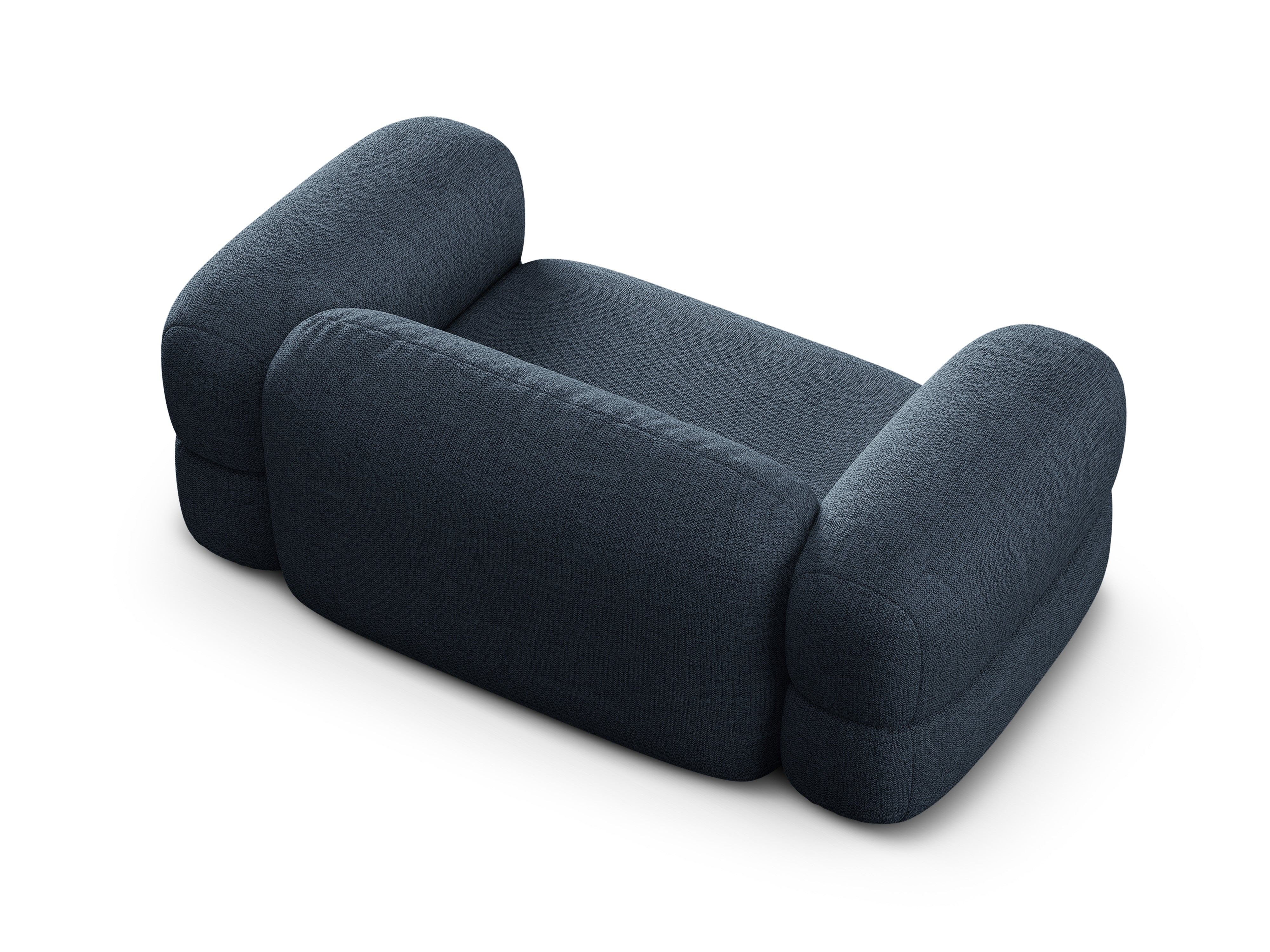 Sofa 2-Sitzer ROGER dunkelblaues Chenille