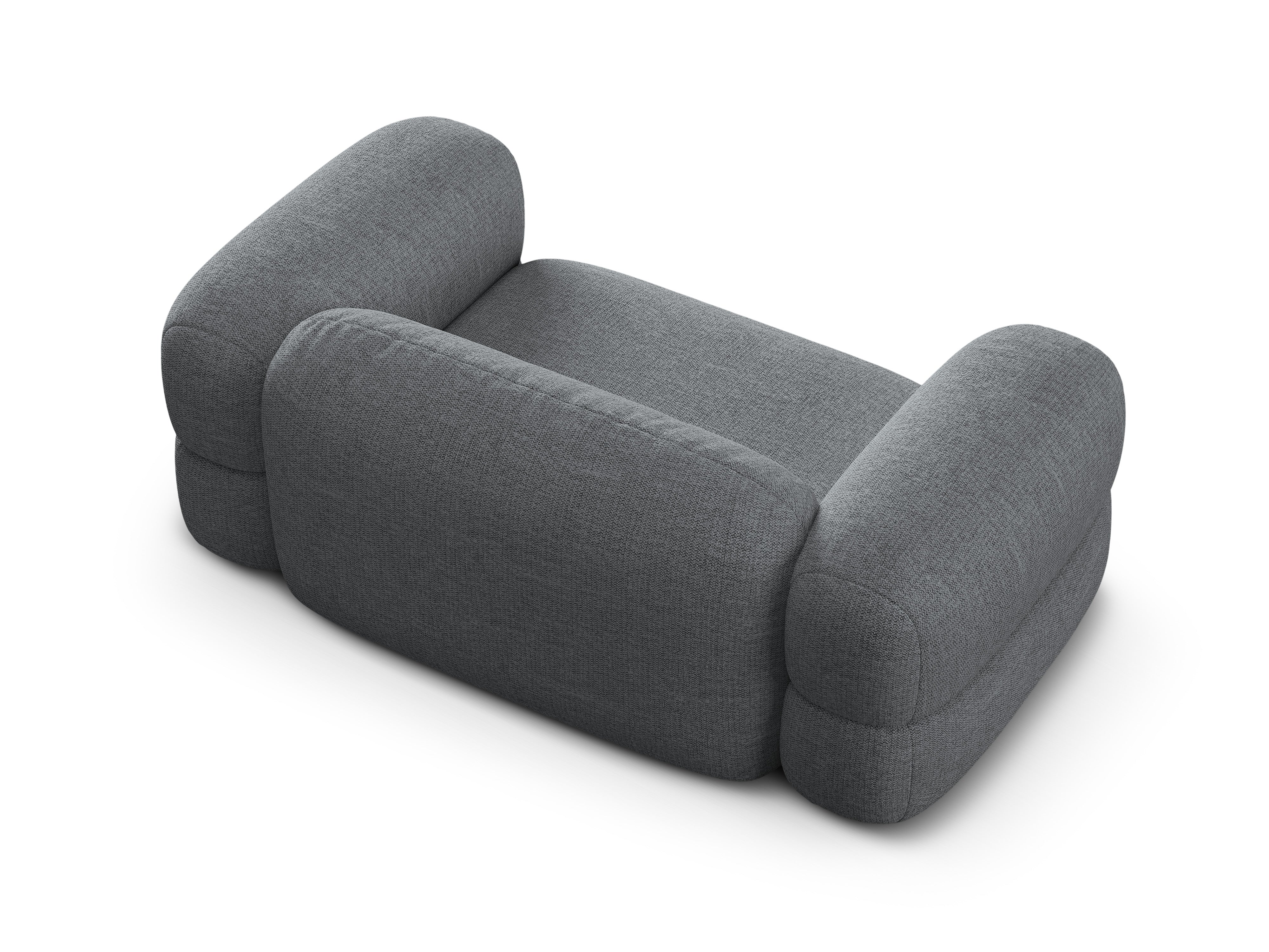 Sofa 2-sitzig ROGER graues Chenille